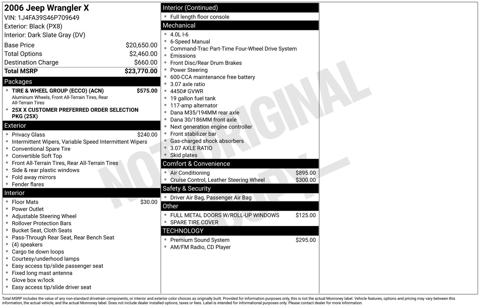 Used Car 2006 Jeep Wrangler  X For Sale Under $20,000 In Austin, Texas