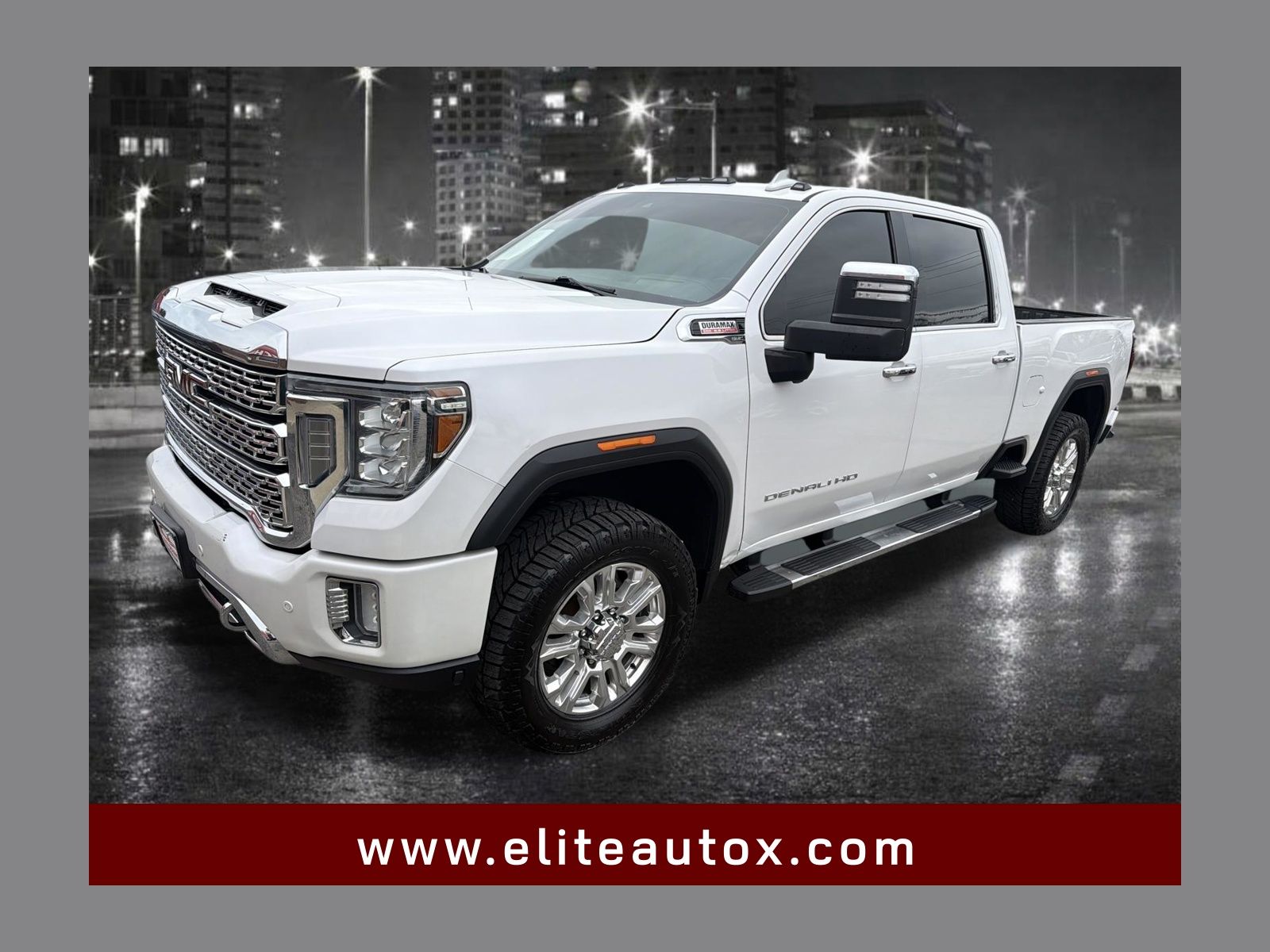 White Frost Tricoat 2020 GMC Sierra 2500HD Denali Crew Cab 4WD Pickup Truck Four-Wheel Drive Automatic
