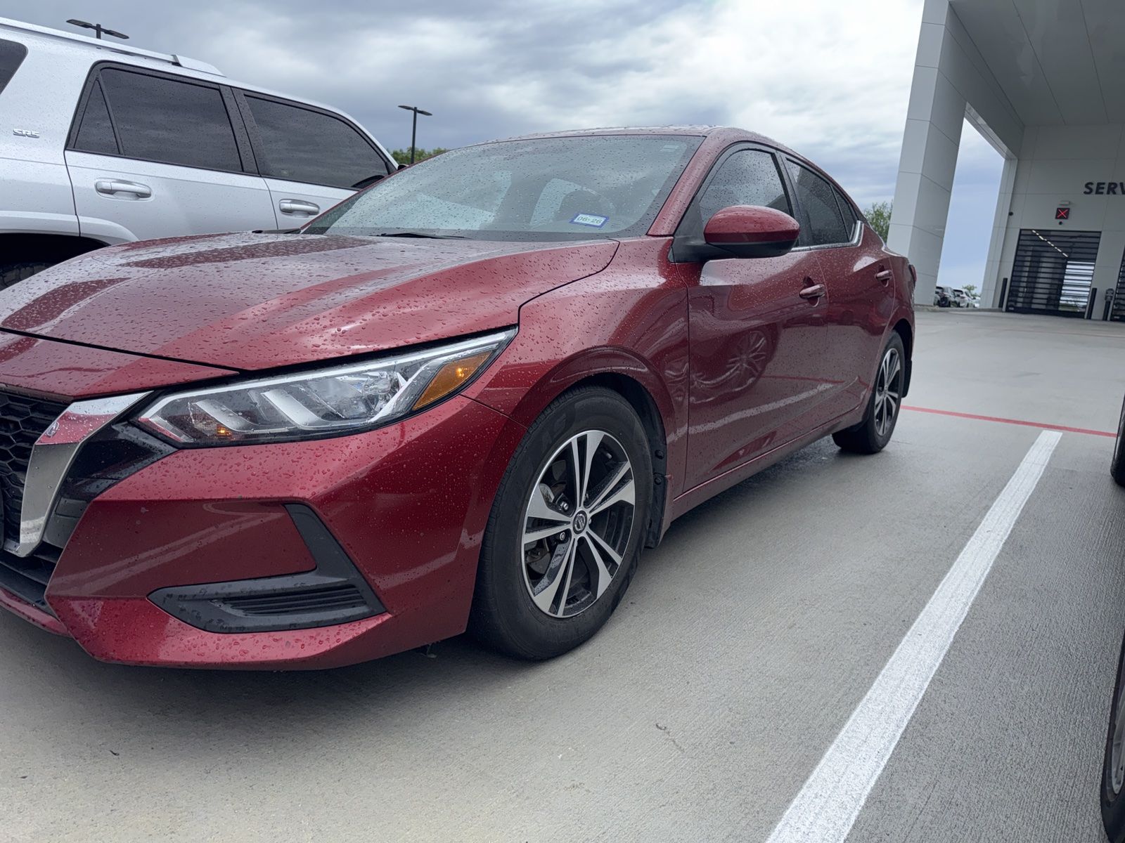 Red (Scarlet Ember Tintcoat) 2021 Nissan Sentra SV FWD Sedan Front-Wheel Drive Continuously Variable Transmission