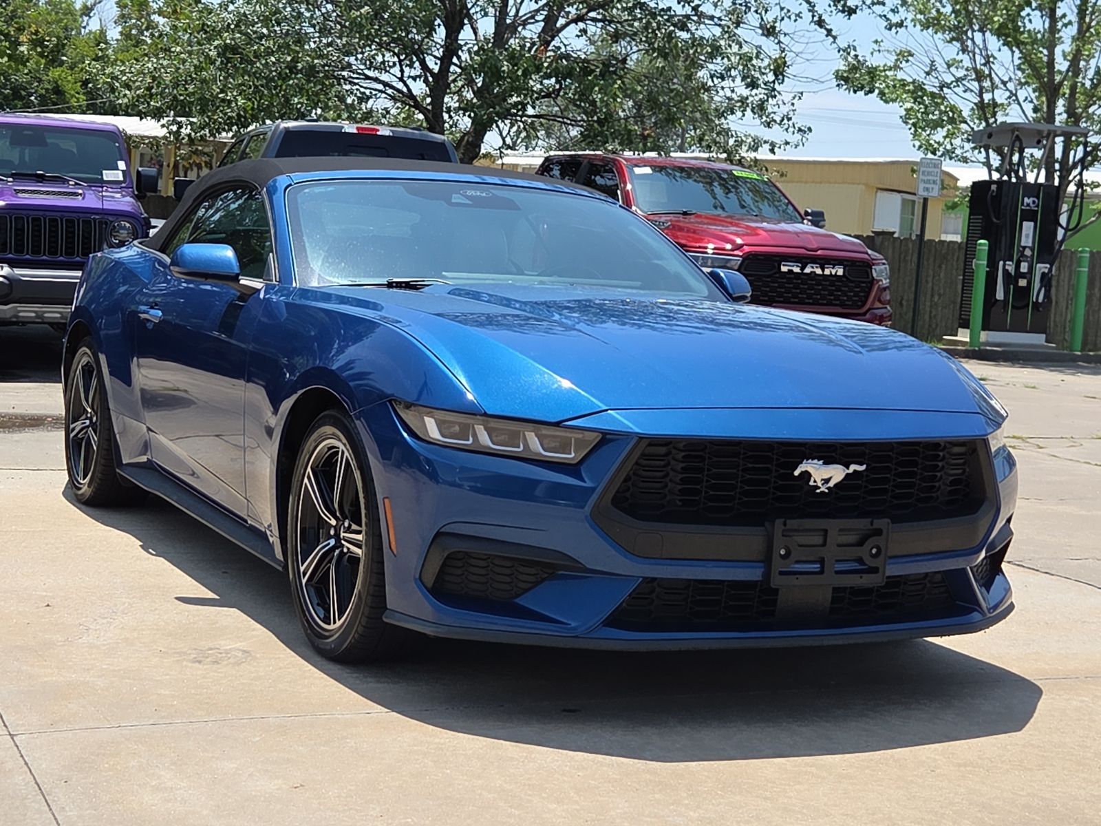 Blue Metallic 2024 Ford Mustang Convertible Rear-Wheel Drive Automatic