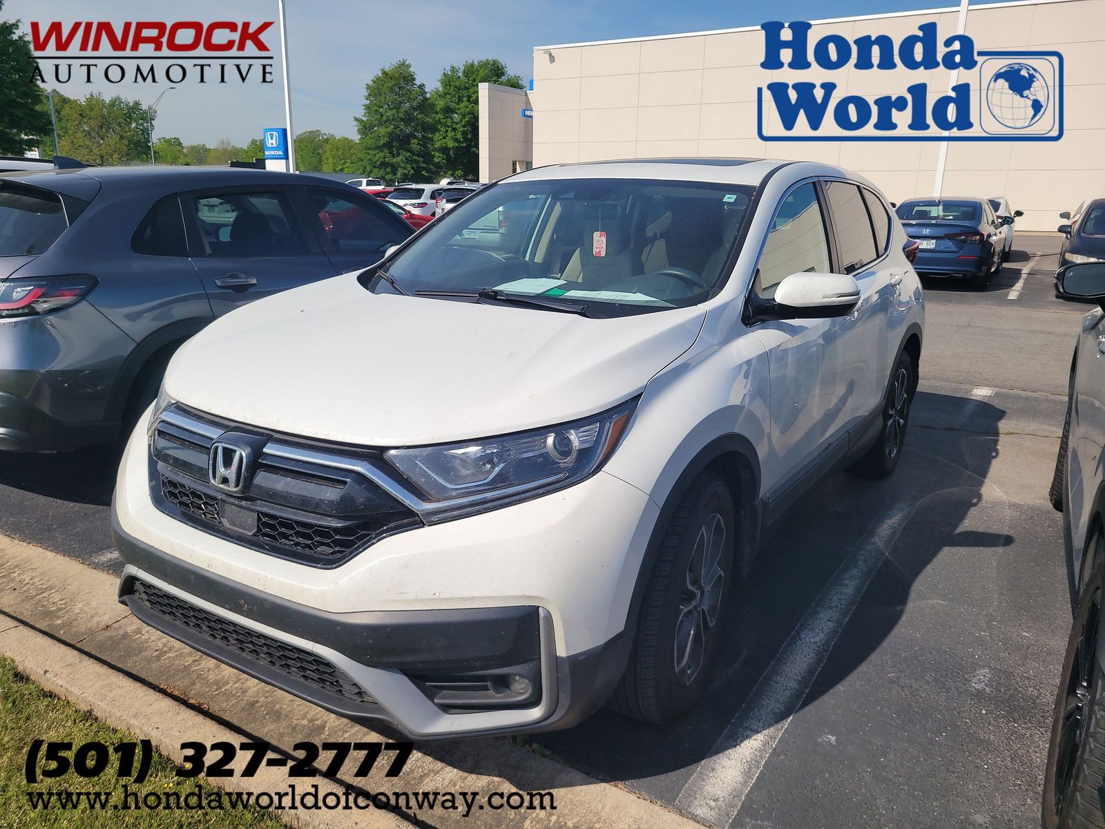 Platinum White Pearl 2021 Honda CR-V EX FWD SUV / Crossover Front-Wheel Drive Continuously Variable Transmission