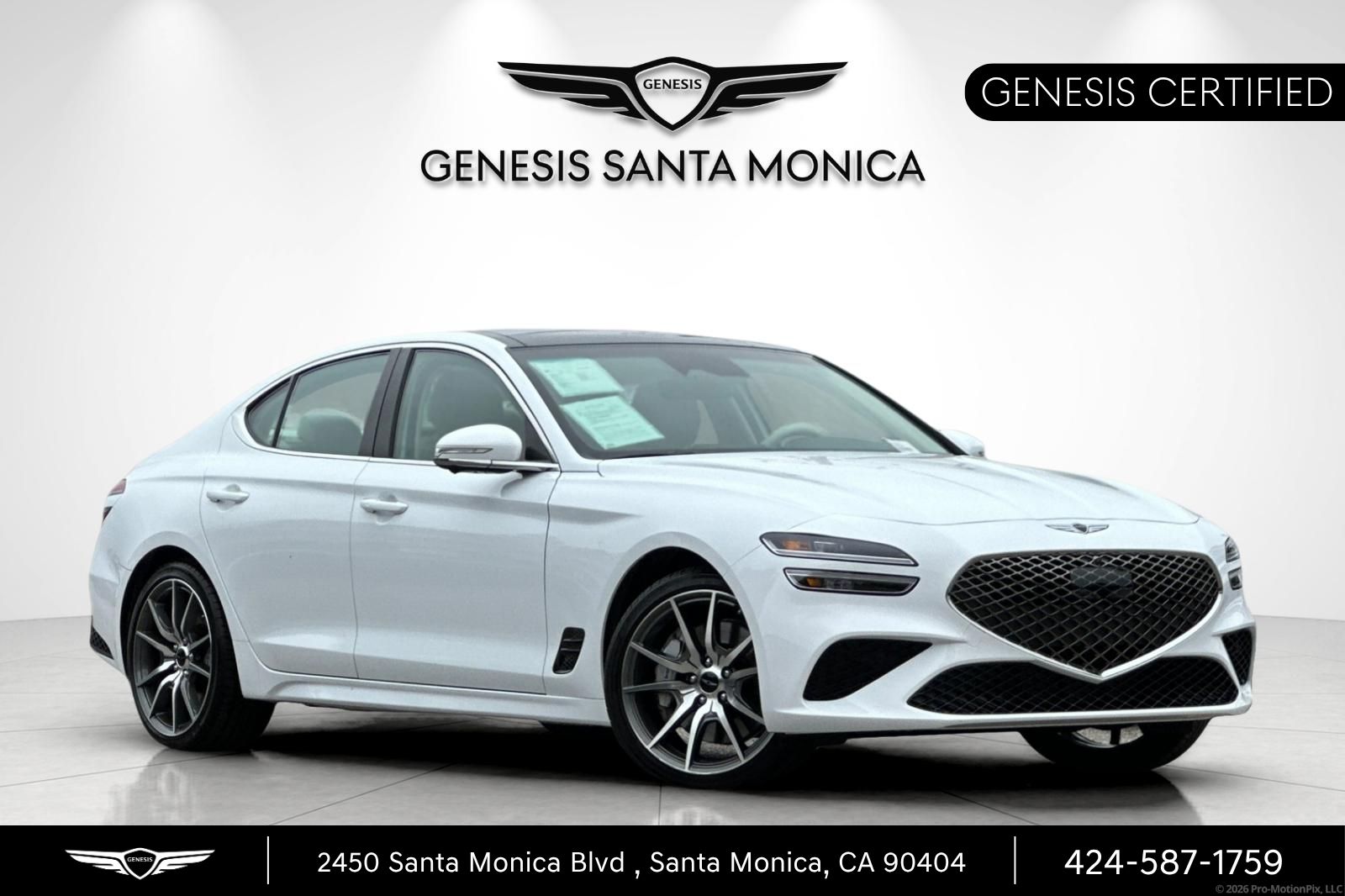 Alta White 2026 Genesis G70 2.5T Prestige RWD Sedan Rear-Wheel Drive 8-Speed Automatic