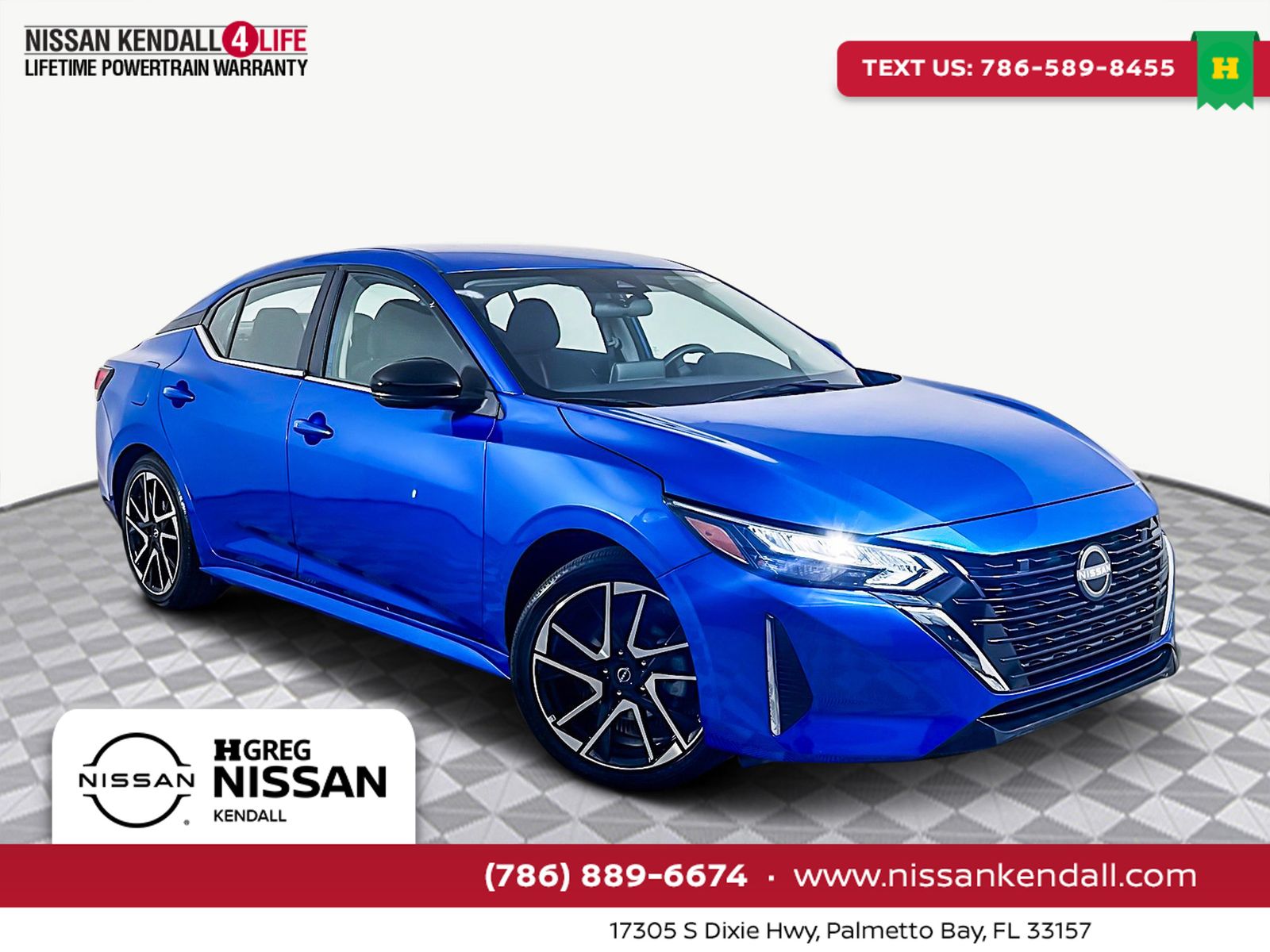 Blue 2025 Nissan Sentra SR FWD Sedan Front-Wheel Drive Continuously Variable Transmission