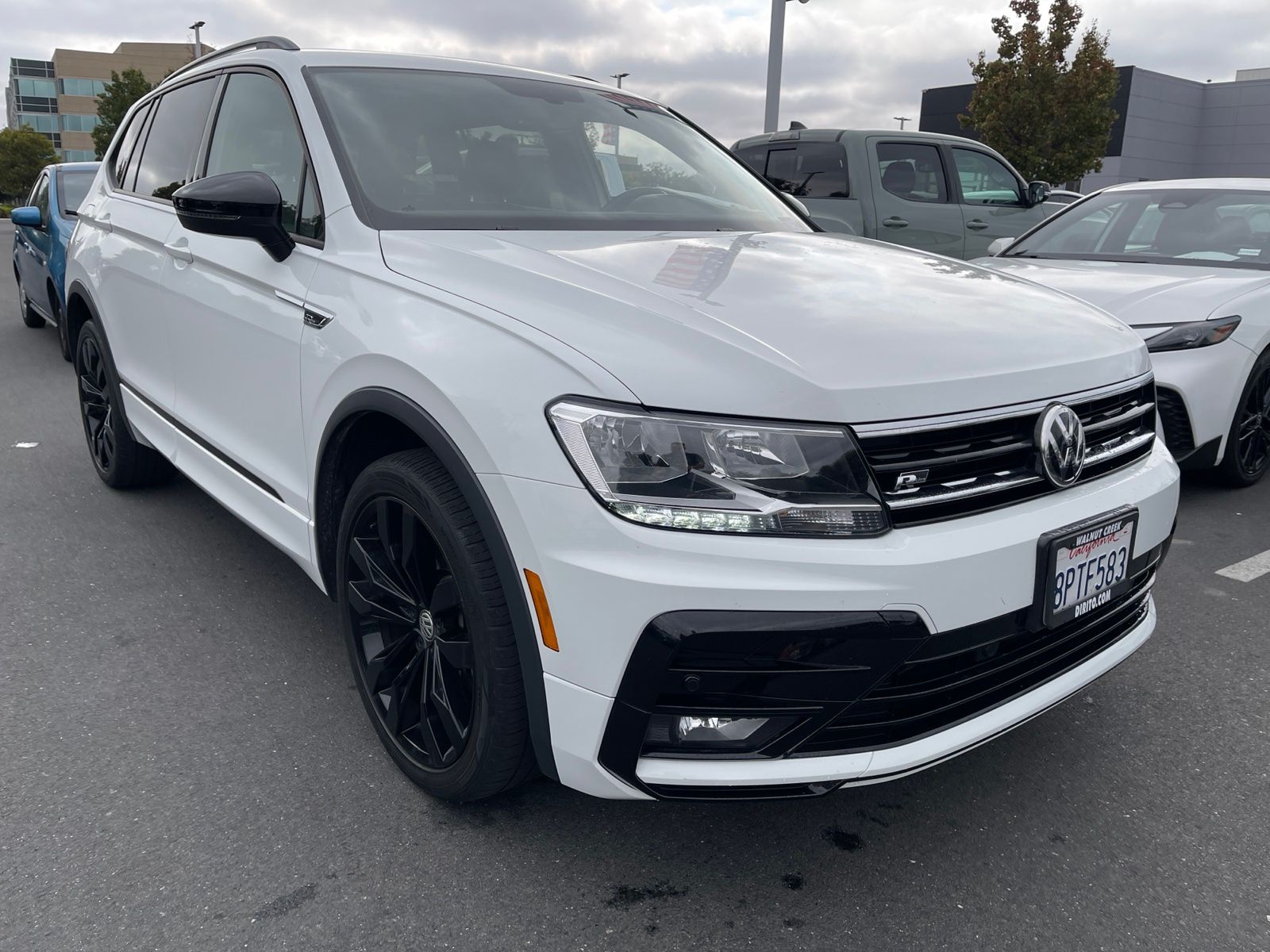Pure White 2020 Volkswagen Tiguan SUV / Crossover All-Wheel Drive 8-Speed Automatic