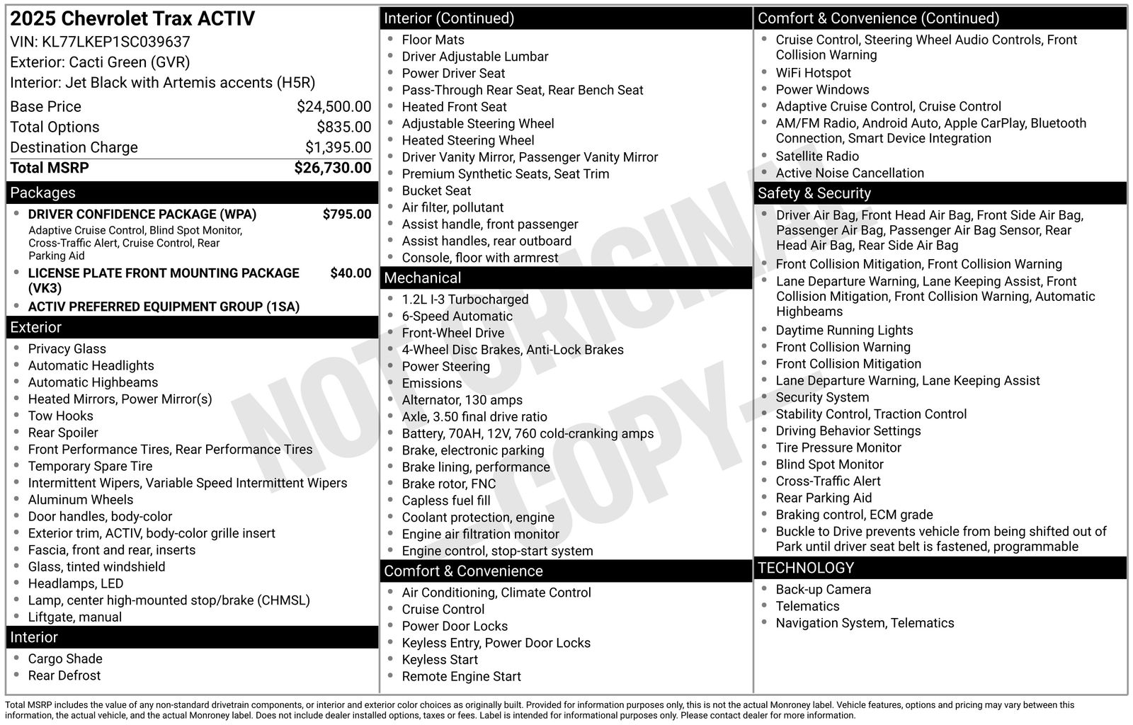 2025 Chevrolet Trax Activ FWD