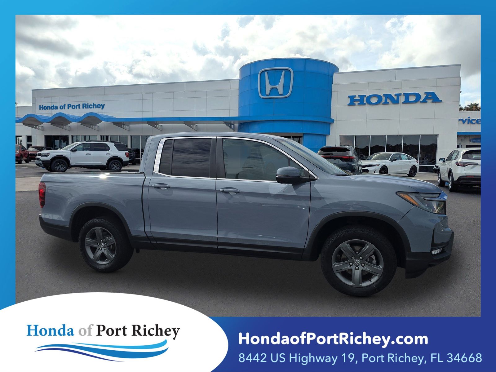 Sonic Gray Pearl 2023 Honda Ridgeline RTL AWD Pickup Truck All-Wheel Drive 9-Speed Automatic
