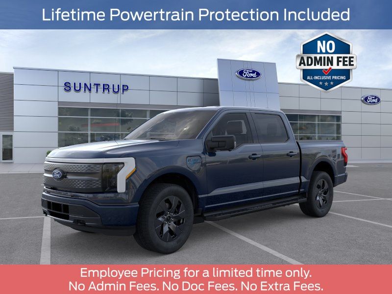 Blue Metallic 2025 Ford F-150 Lightning Flash SuperCrew AWD Pickup Truck All-Wheel Drive Automatic
