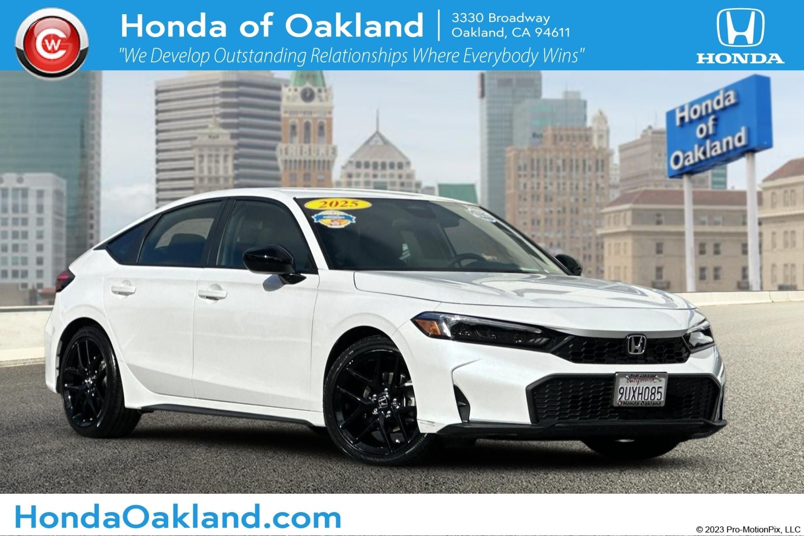 Platinum White Pearl 2025 Honda Civic Hatchback Hatchback Front-Wheel Drive Continuously Variable Transmission