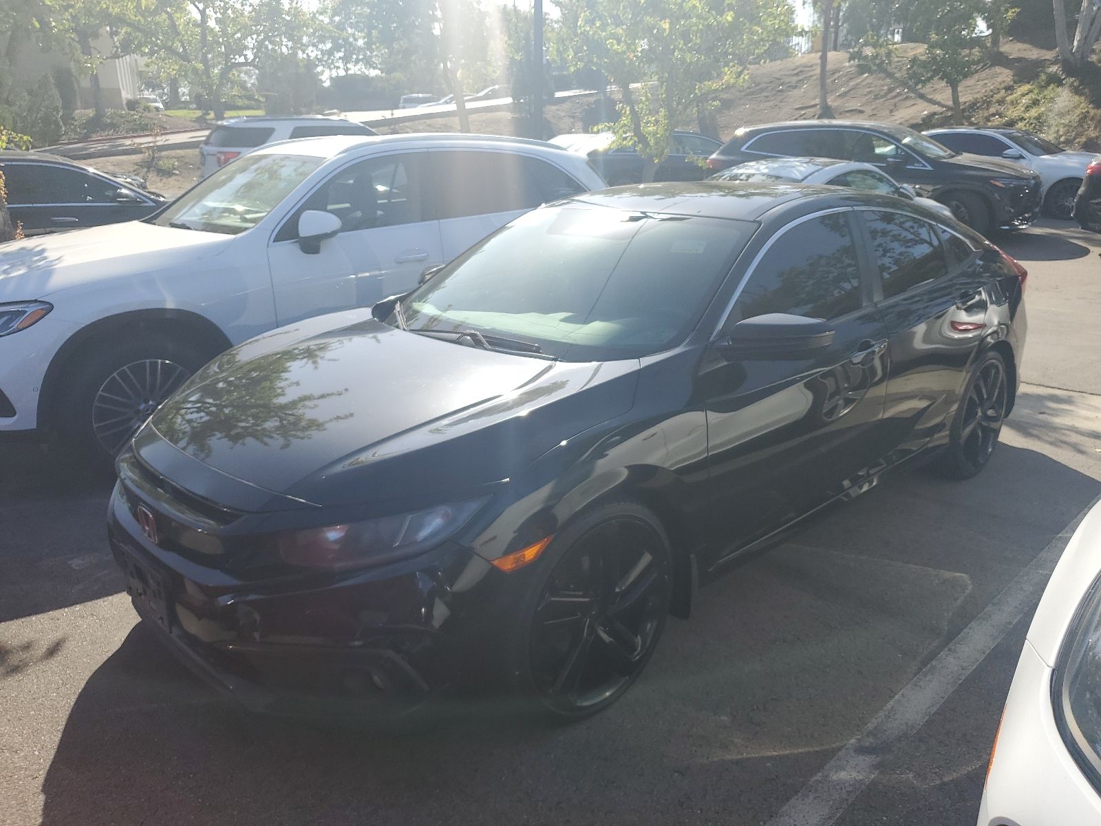 Crystal Black Pearl 2020 Honda Civic Sport Sedan FWD Sedan Front-Wheel Drive Continuously Variable Transmission