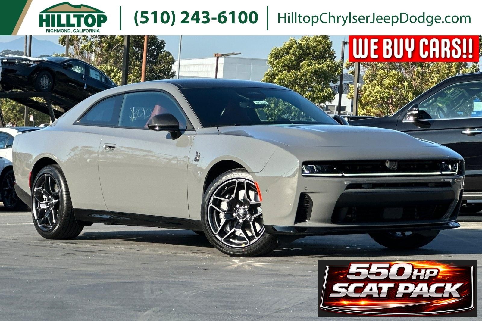 Destroyer Gray 2026 Dodge Charger Daytona Scat Pack Coupe AWD Coupe All-Wheel Drive 8-Speed Automatic