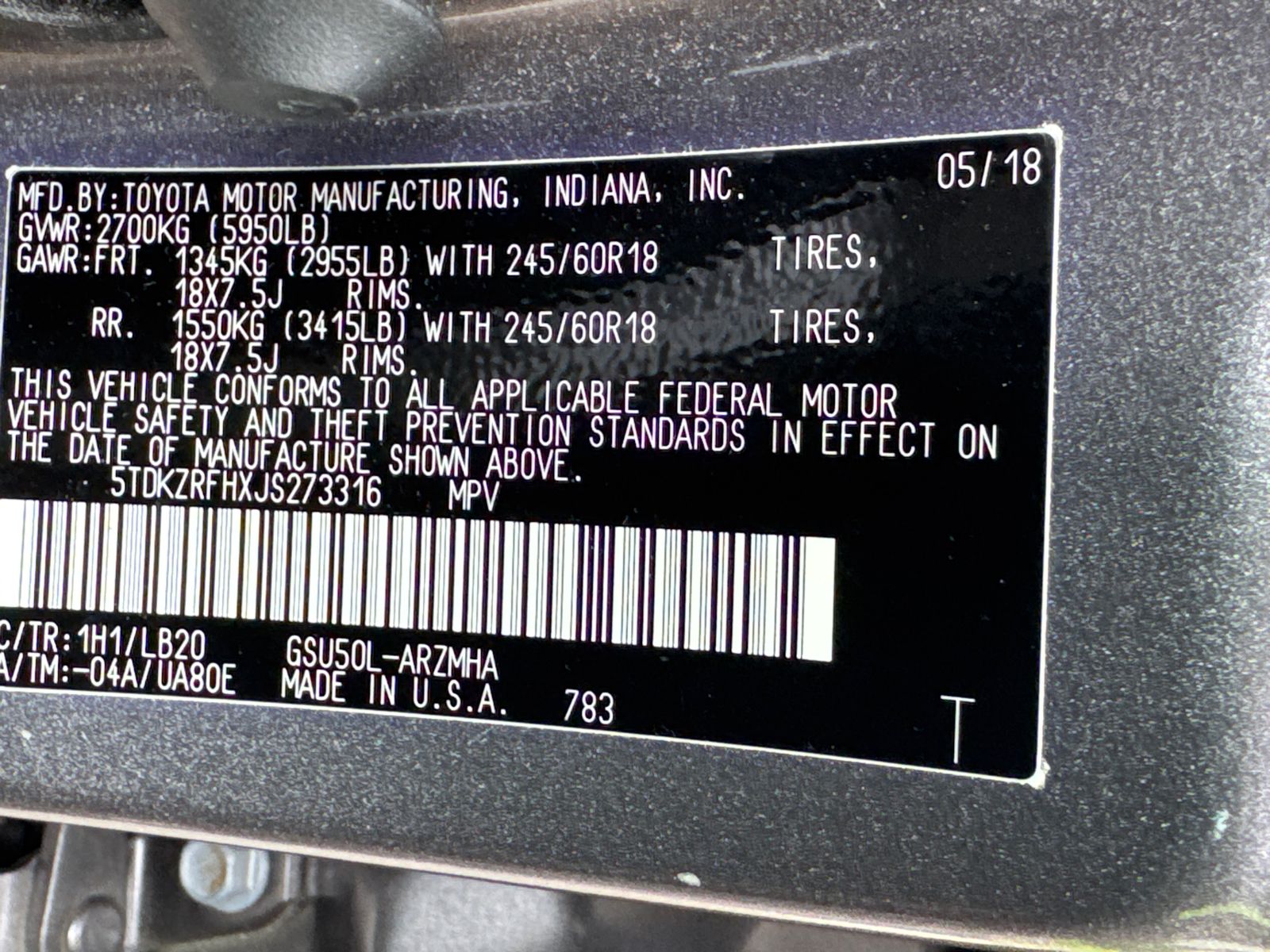 Used 2018 Gray Toyota XLE image 33