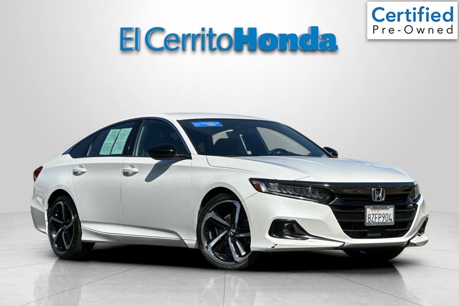 Platinum White Pearl 2022 Honda Accord Sport FWD Sedan Front-Wheel Drive Continuously Variable Transmission