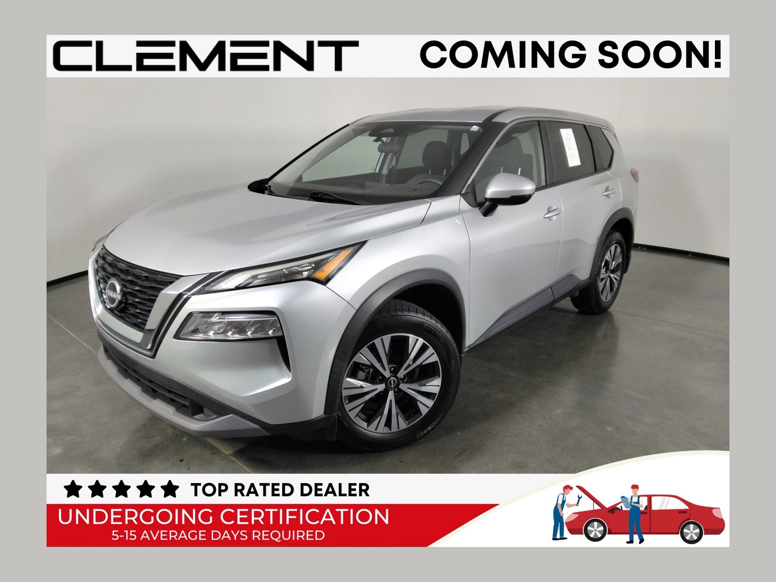 Brilliant Silver Metallic 2022 Nissan Rogue SUV / Crossover Front-Wheel Drive Continuously Variable Transmission