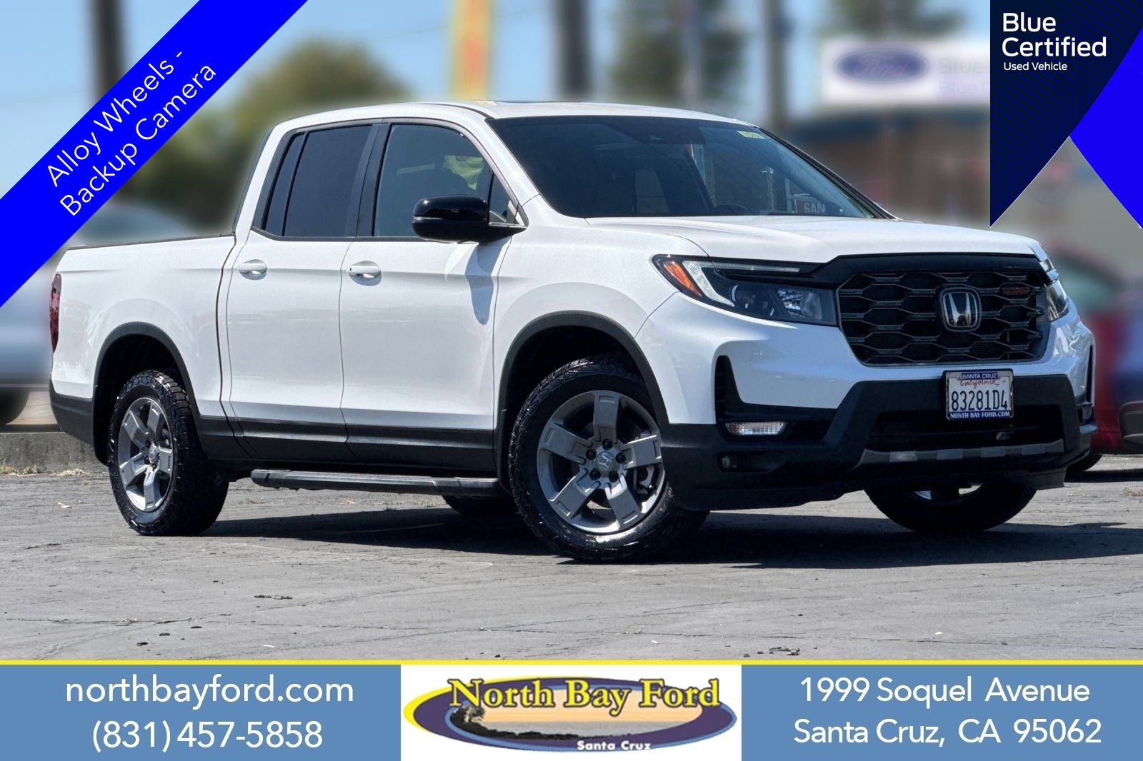 White 2025 Honda Ridgeline TrailSport AWD Pickup Truck All-Wheel Drive 9-Speed Automatic
