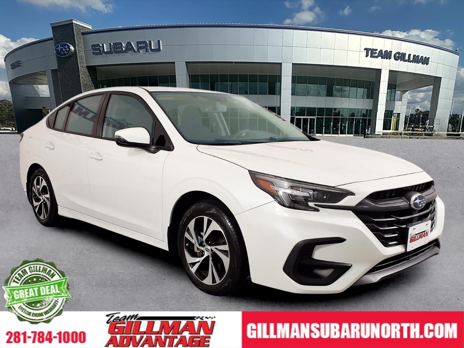 Crystal White Pearl 2025 Subaru Legacy Premium AWD Sedan All-Wheel Drive Continuously Variable Transmission