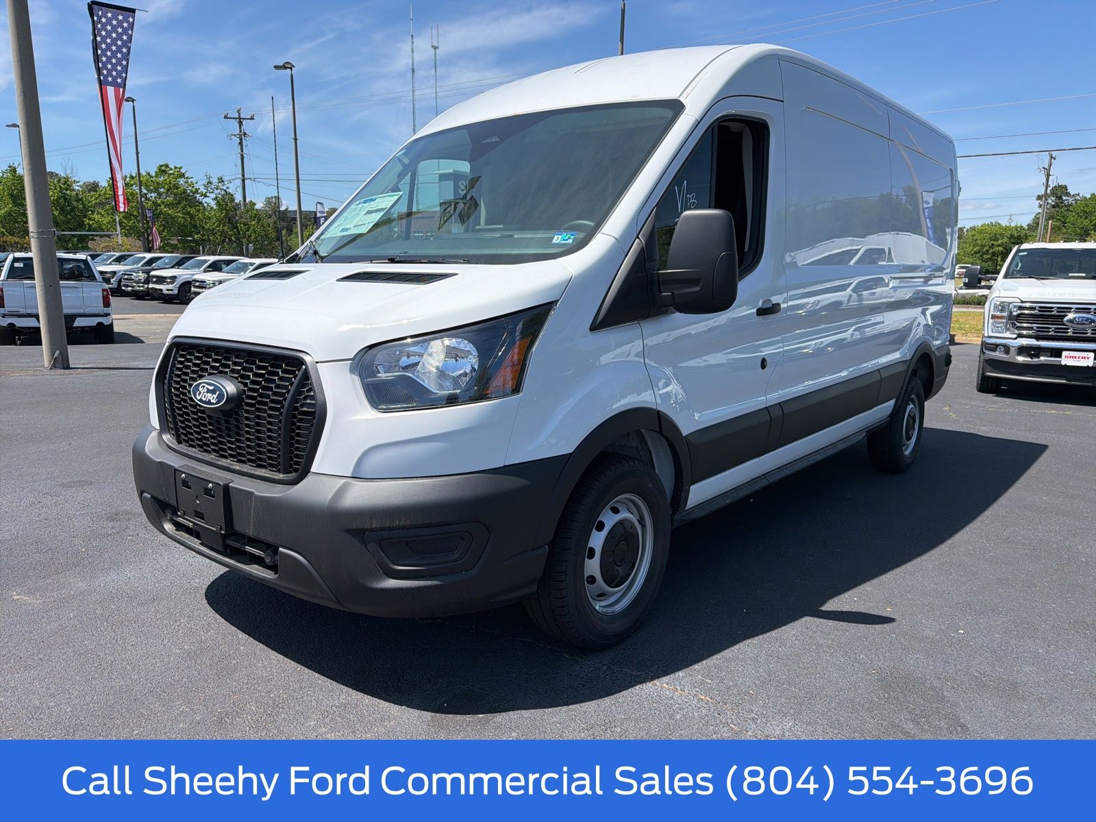 New 2026 Oxford White Ford Mid Roof Cargo Van image 2