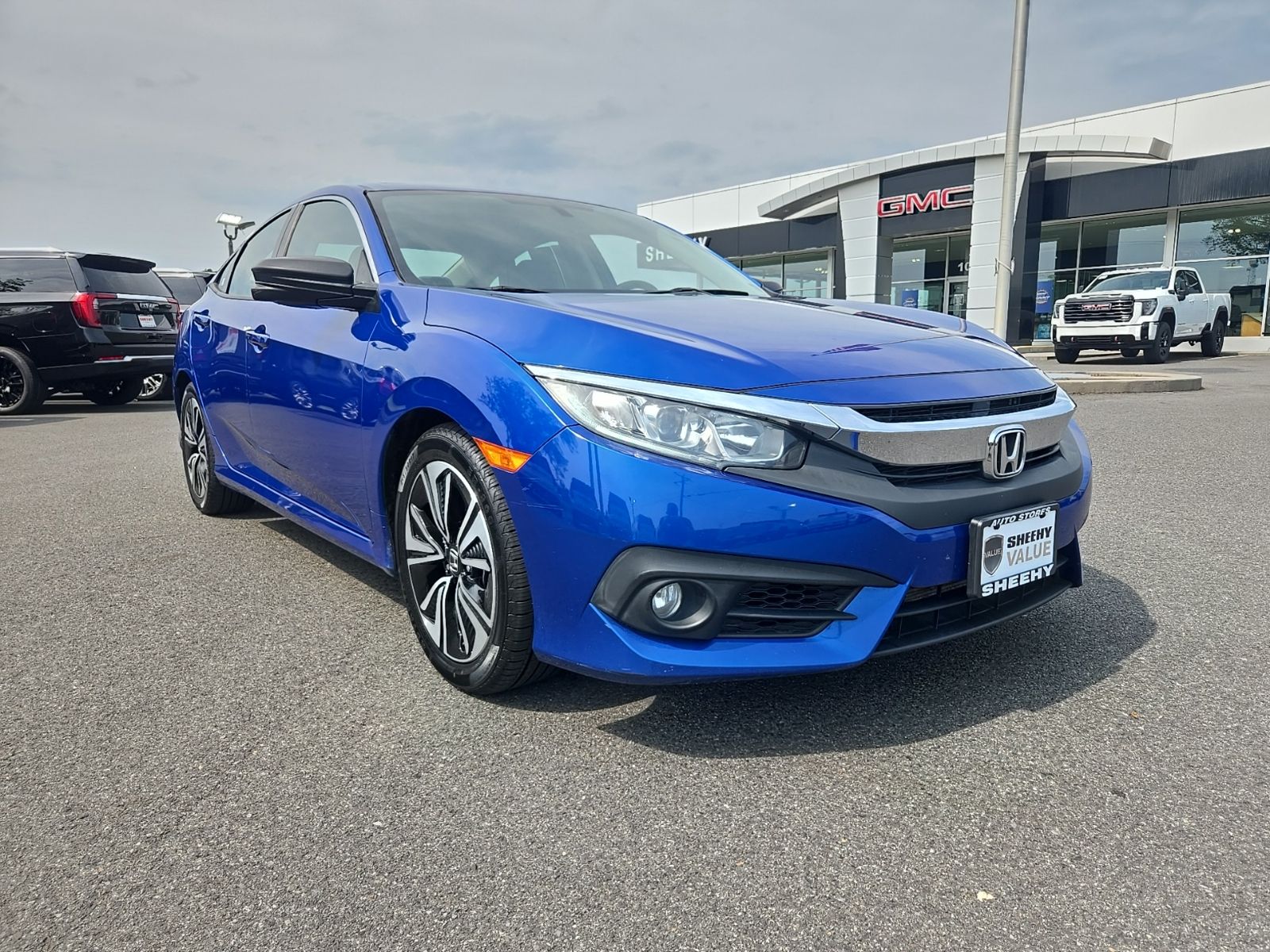 Aegean Blue Metallic 2017 Honda Civic Sedan Front-Wheel Drive Continuously Variable Transmission