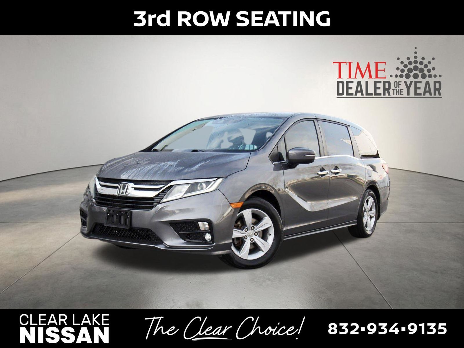 Gray (Modern Steel Metallic) 2019 Honda Odyssey EX FWD Minivan Front-Wheel Drive 9-Speed Automatic
