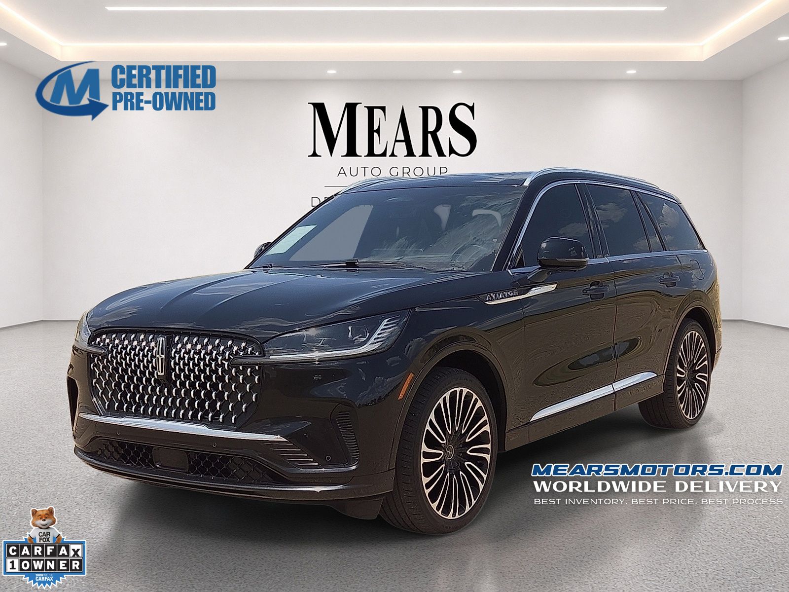 Infinite Black Metallic Clearcoat 2025 Lincoln Aviator SUV / Crossover All-Wheel Drive Automatic