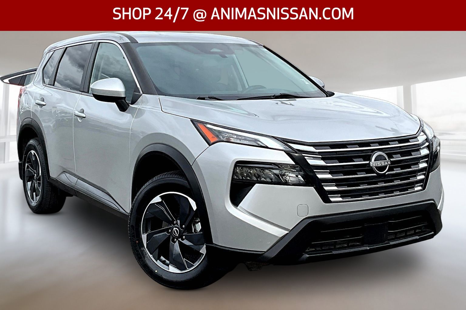 Brilliant Silver Metallic 2024 Nissan Rogue SV AWD SUV / Crossover All-Wheel Drive Continuously Variable Transmission