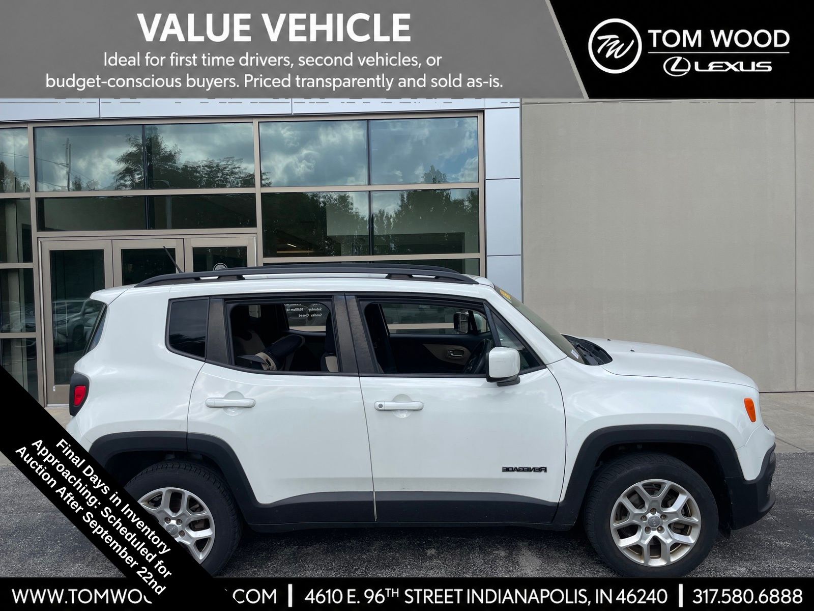 Alpine White 2015 Jeep Renegade SUV / Crossover Four-Wheel Drive 9-Speed Automatic