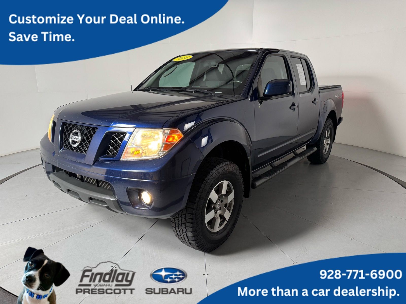 Navy Blue Metallic 2010 Nissan Frontier Pickup Truck Four-Wheel Drive 5-Speed Automatic Overdrive