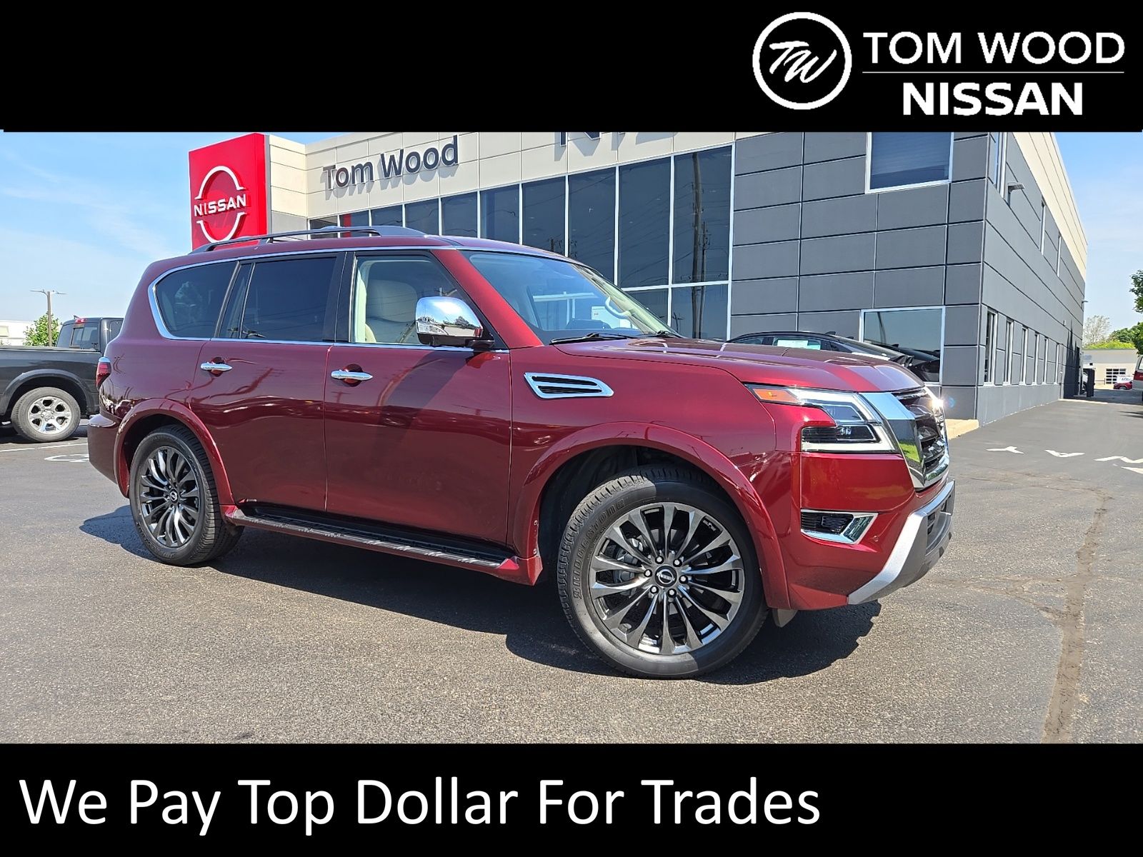 Coulis Red Pearl 2023 Nissan Armada Platinum 4WD SUV / Crossover Four-Wheel Drive 7-Speed Automatic