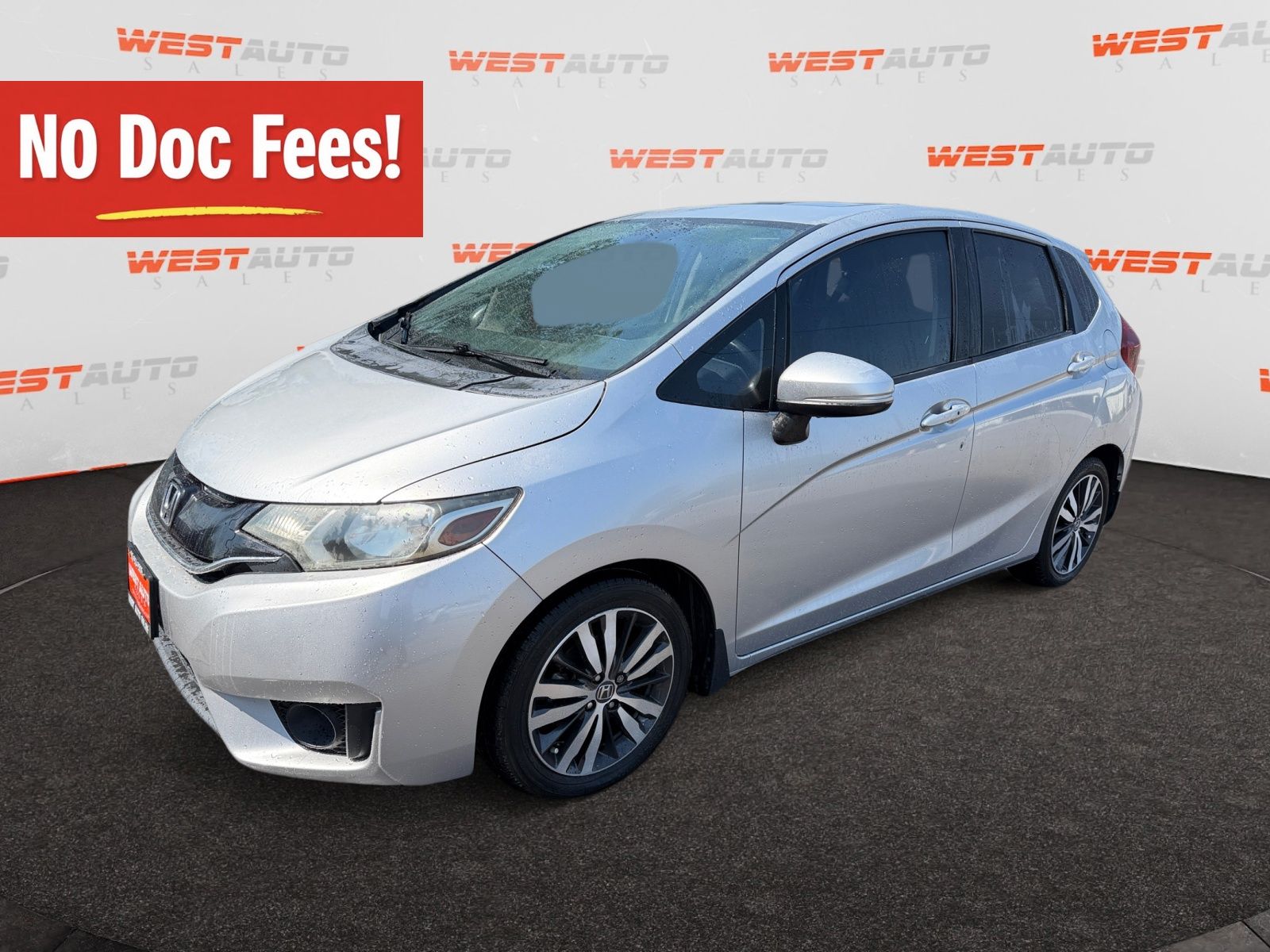 Silver 2016 Honda Fit Hatchback Front-Wheel Drive Continuously Variable Transmission