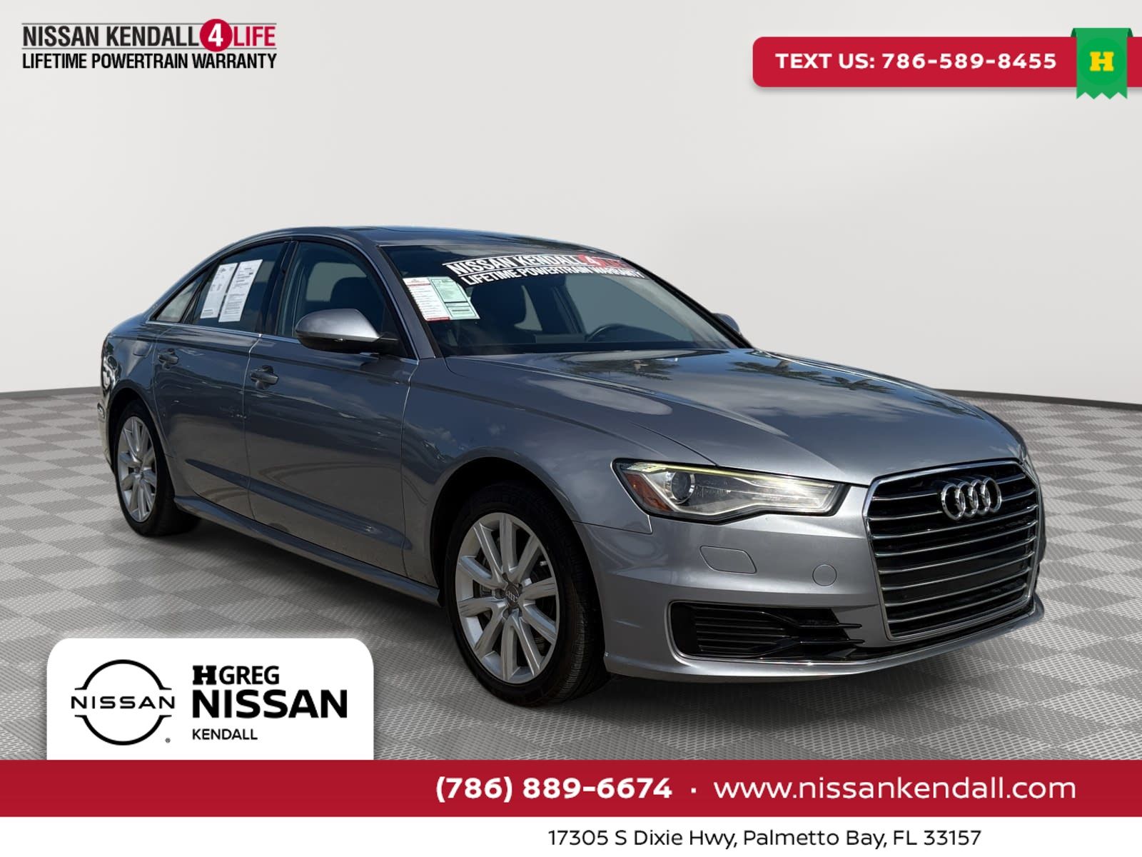 Tornado Gray Metallic 2016 Audi A6 Sedan Front-Wheel Drive 7-Speed Automatic