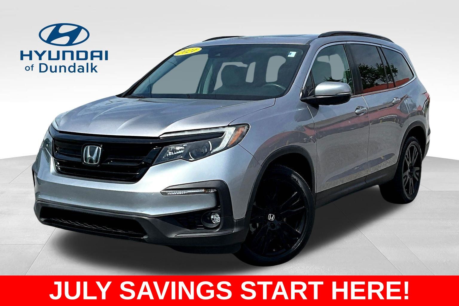 Silver 2021 Honda Pilot SUV / Crossover Front-Wheel Drive 9-Speed Automatic