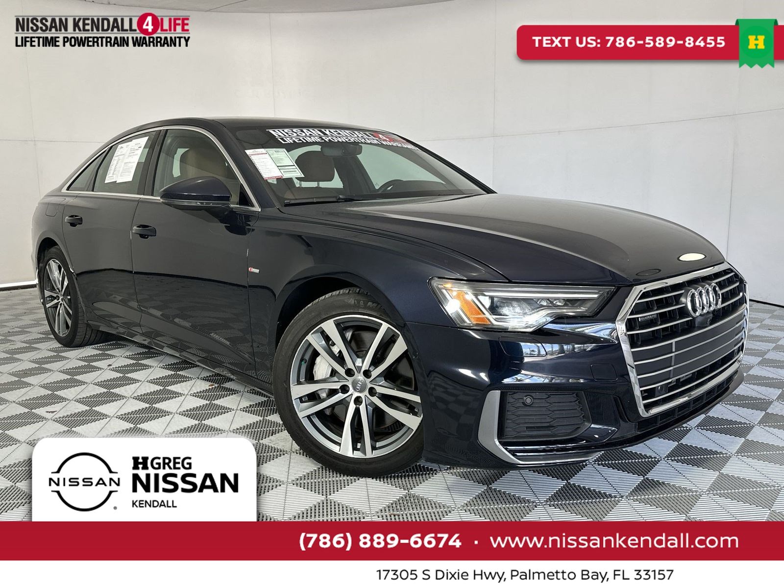 Blue 2020 Audi A6 Sedan All-Wheel Drive 7-Speed Automatic