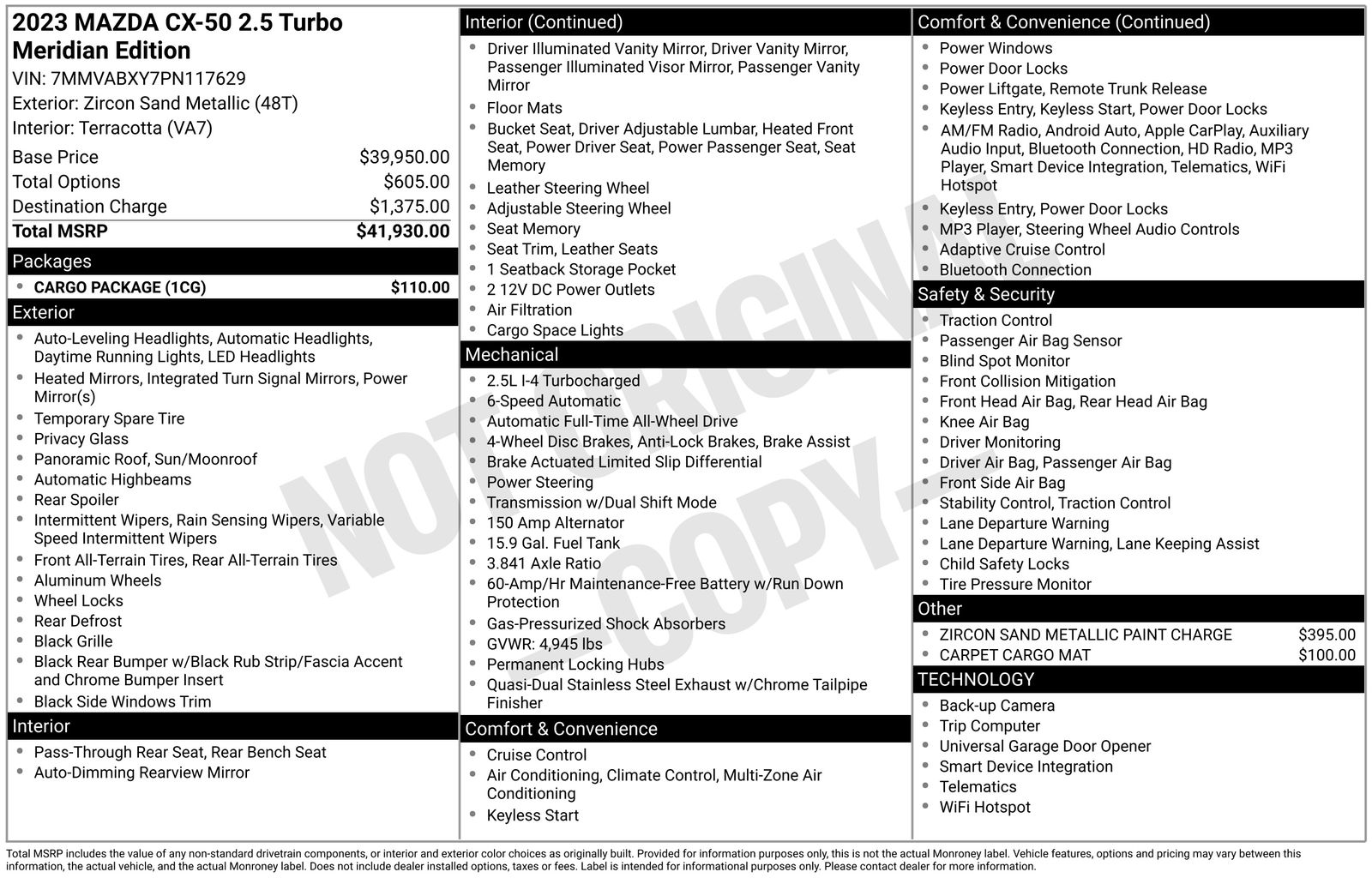 Used Car 2023 Mazda Cx-50  2.5 Turbo For Sale Under $30,000 In Austin, Texas