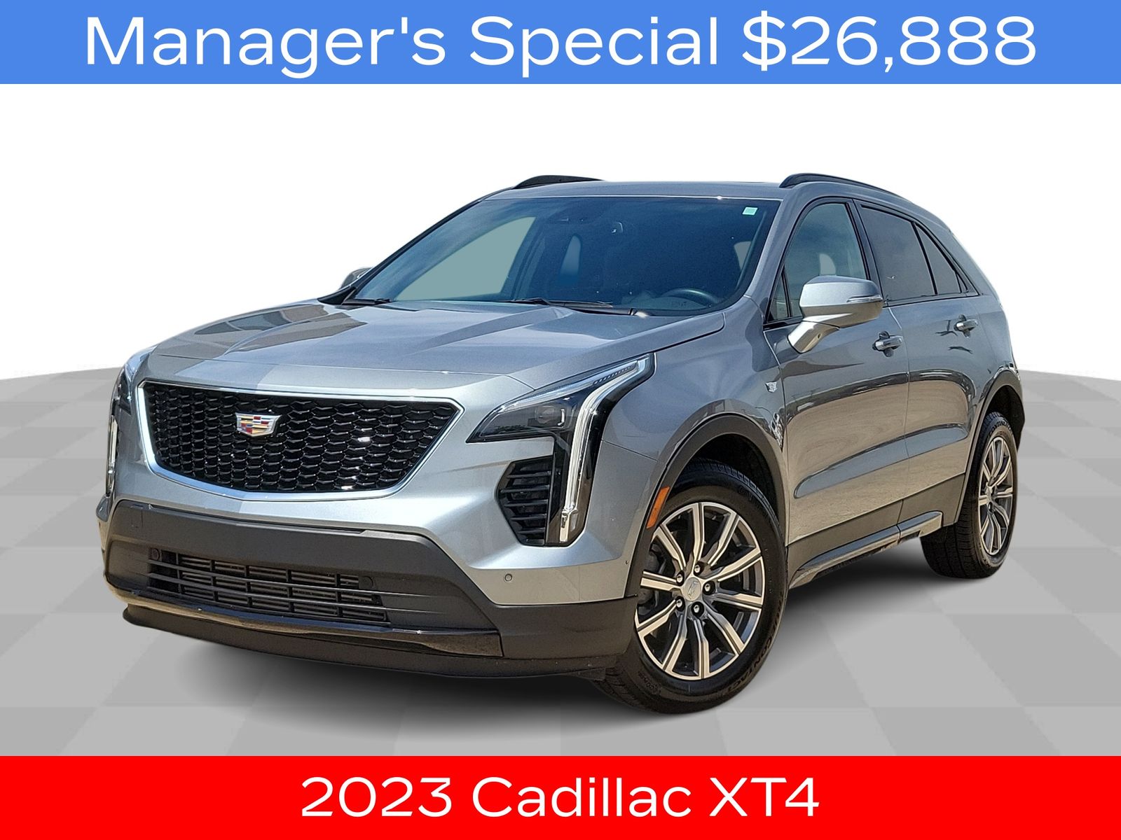 Argent Silver Metallic 2023 Cadillac XT4 SUV / Crossover Front-Wheel Drive 9-Speed Automatic