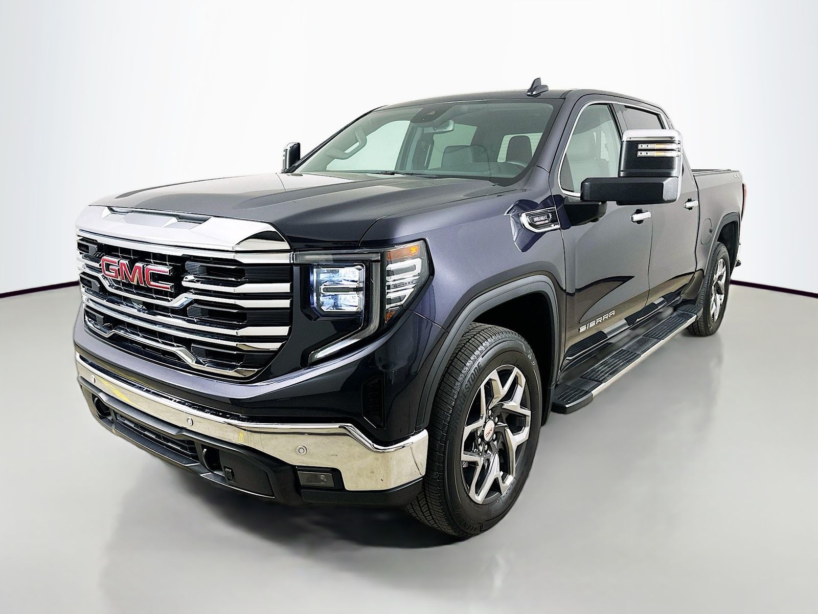 Titanium Rush Metallic 2024 GMC Sierra 1500 SLT Crew Cab 4WD Pickup Truck Four-Wheel Drive Automatic