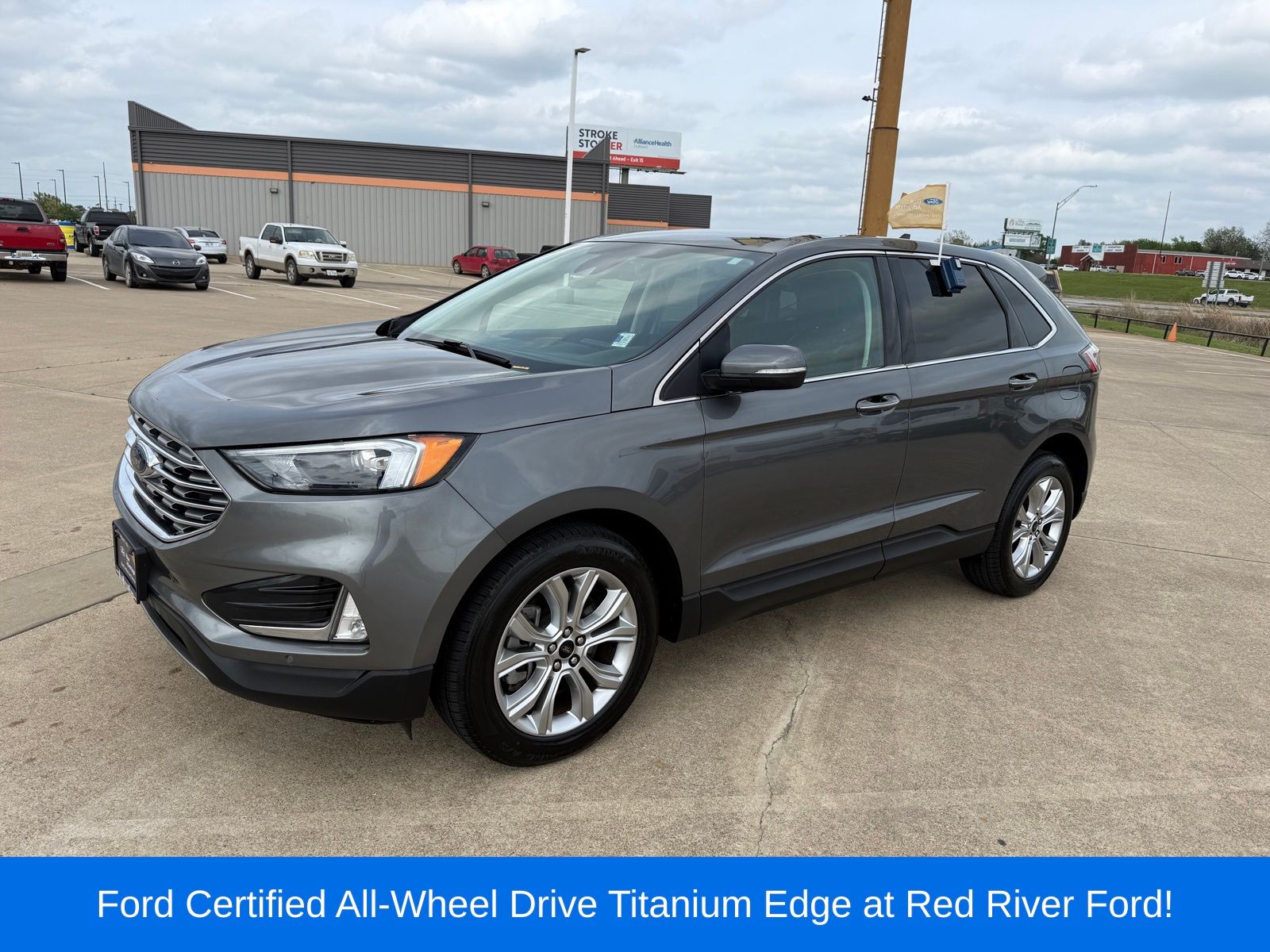 Gray Metallic 2024 Ford Edge Titanium AWD SUV / Crossover All-Wheel Drive 8-Speed Automatic