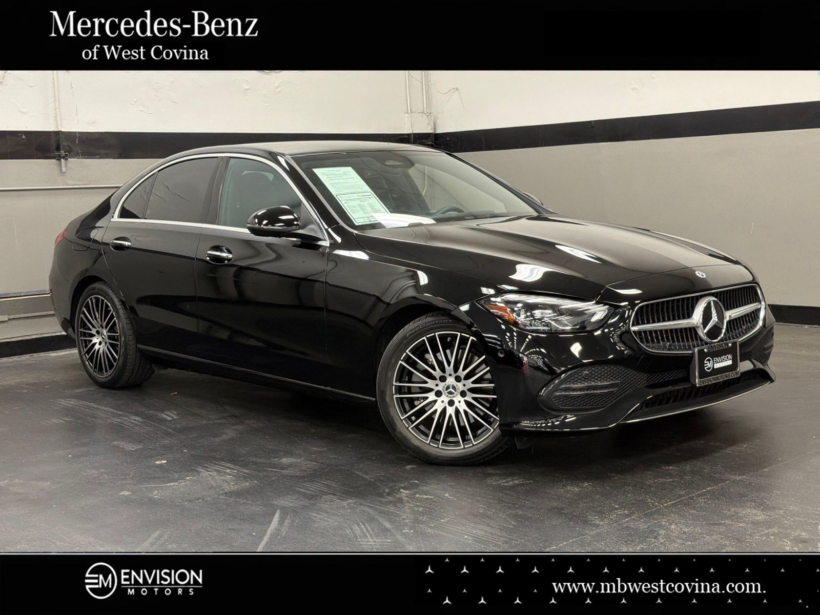 Black 2025 Mercedes-Benz C-Class Sedan Rear-Wheel Drive 9-Speed Automatic