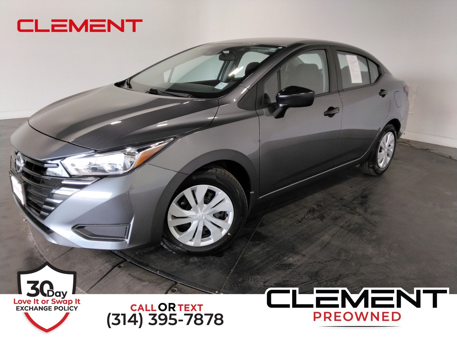 Gray (Gun Metallic) 2024 Nissan Versa S FWD Sedan Front-Wheel Drive Continuously Variable Transmission