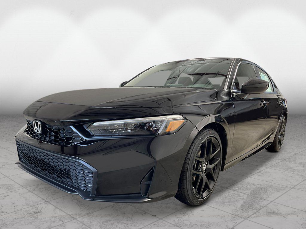 Crystal Black Pearl 2026 Honda Civic Sedan Front-Wheel Drive Continuously Variable Transmission