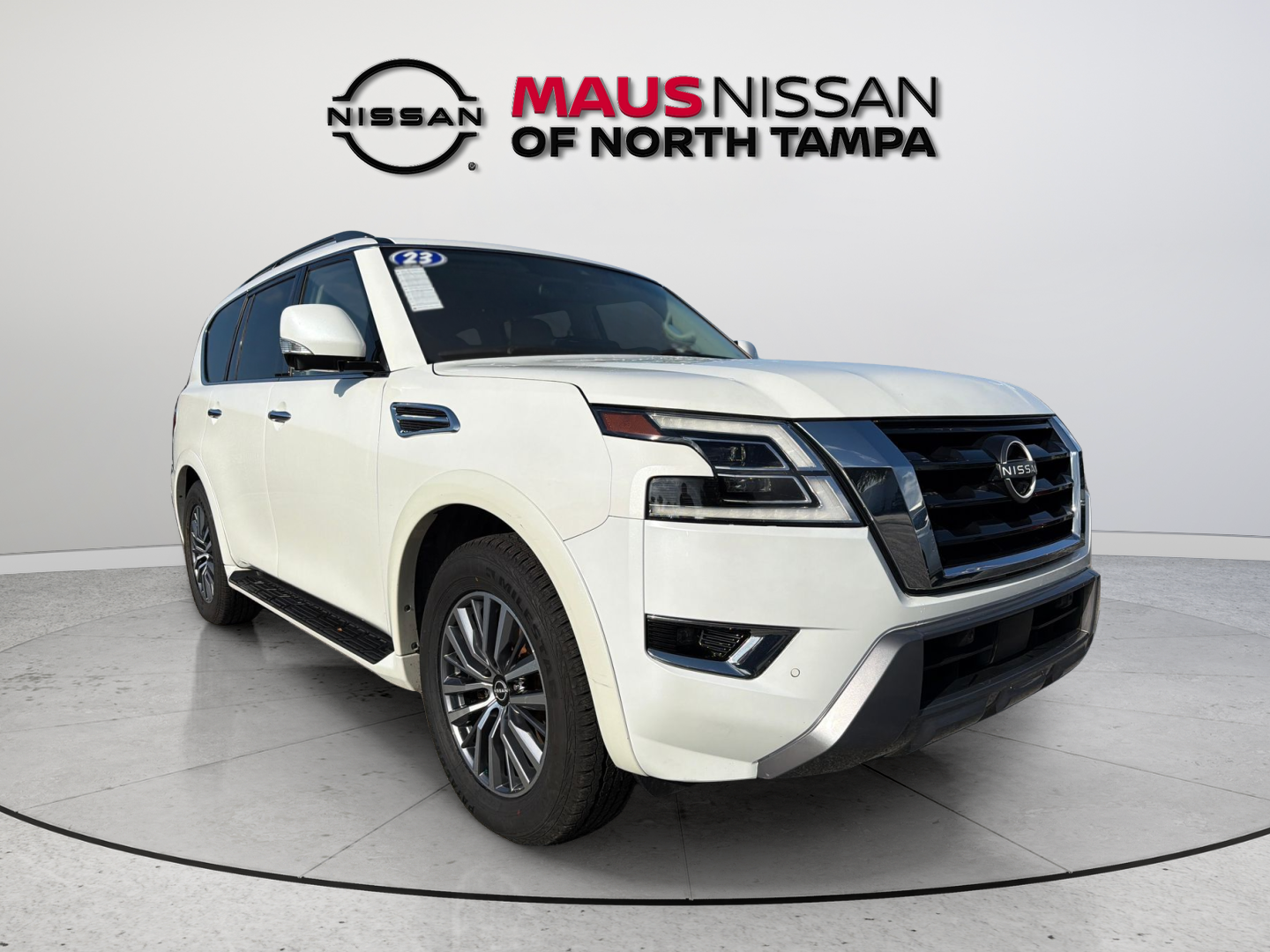 Aspen White Tricoat 2023 Nissan Armada SUV / Crossover Four-Wheel Drive 7-Speed Automatic