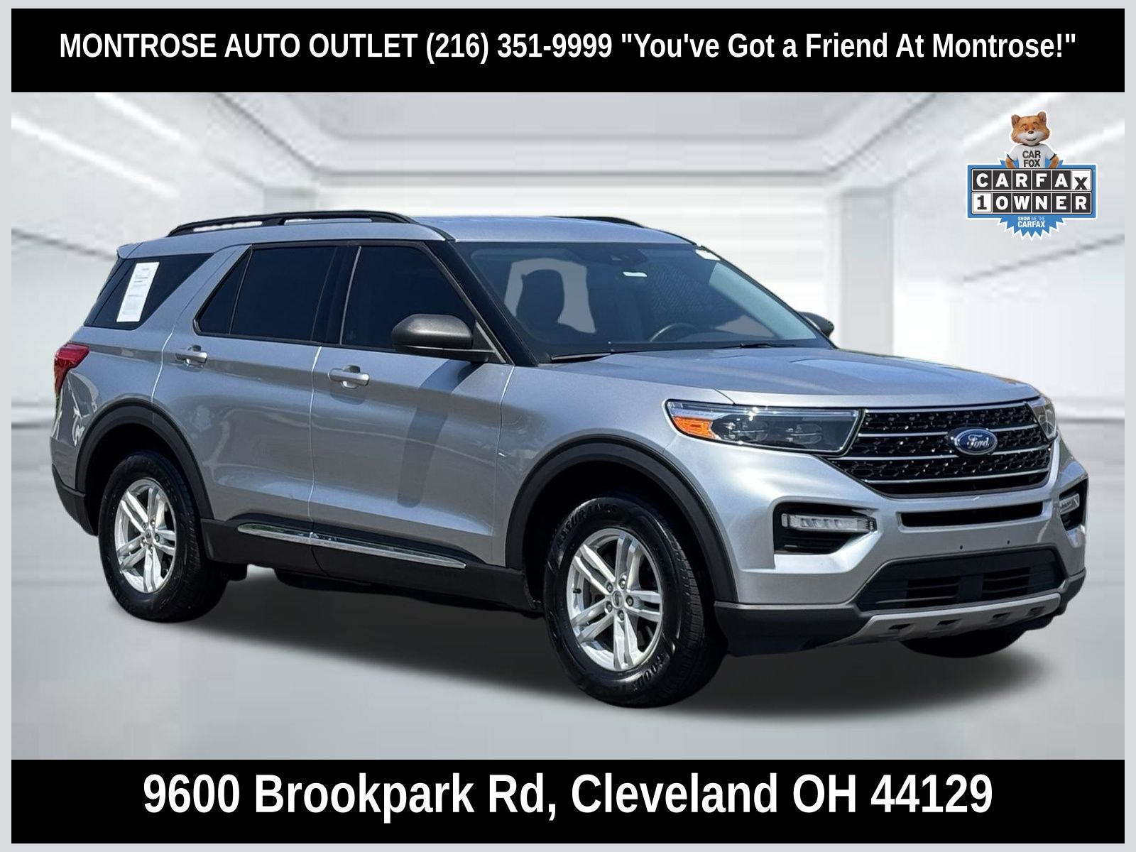 Iconic Silver Metallic 2020 Ford Explorer SUV / Crossover All-Wheel Drive Automatic