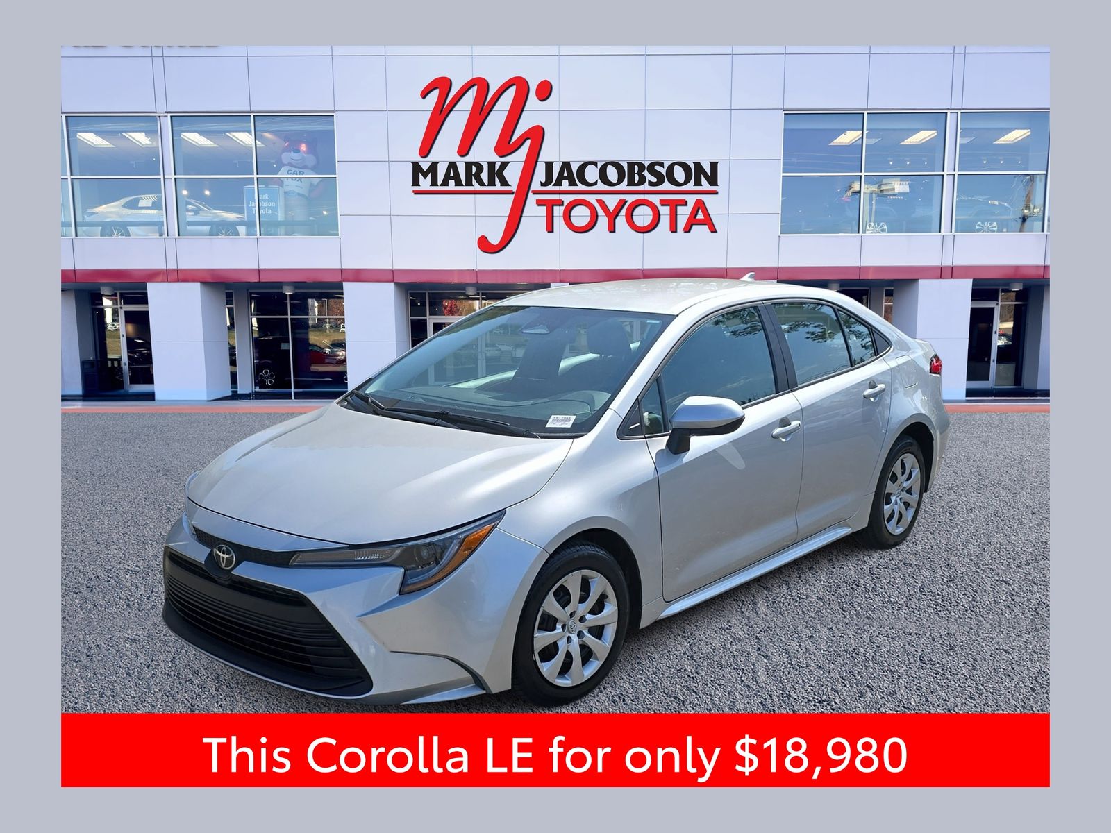 Classic Silver Metallic 2025 Toyota Corolla LE FWD Sedan Front-Wheel Drive Continuously Variable Transmission