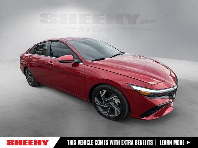 Red 2025 Hyundai Elantra Limited FWD Sedan Front-Wheel Drive Continuously Variable Transmission