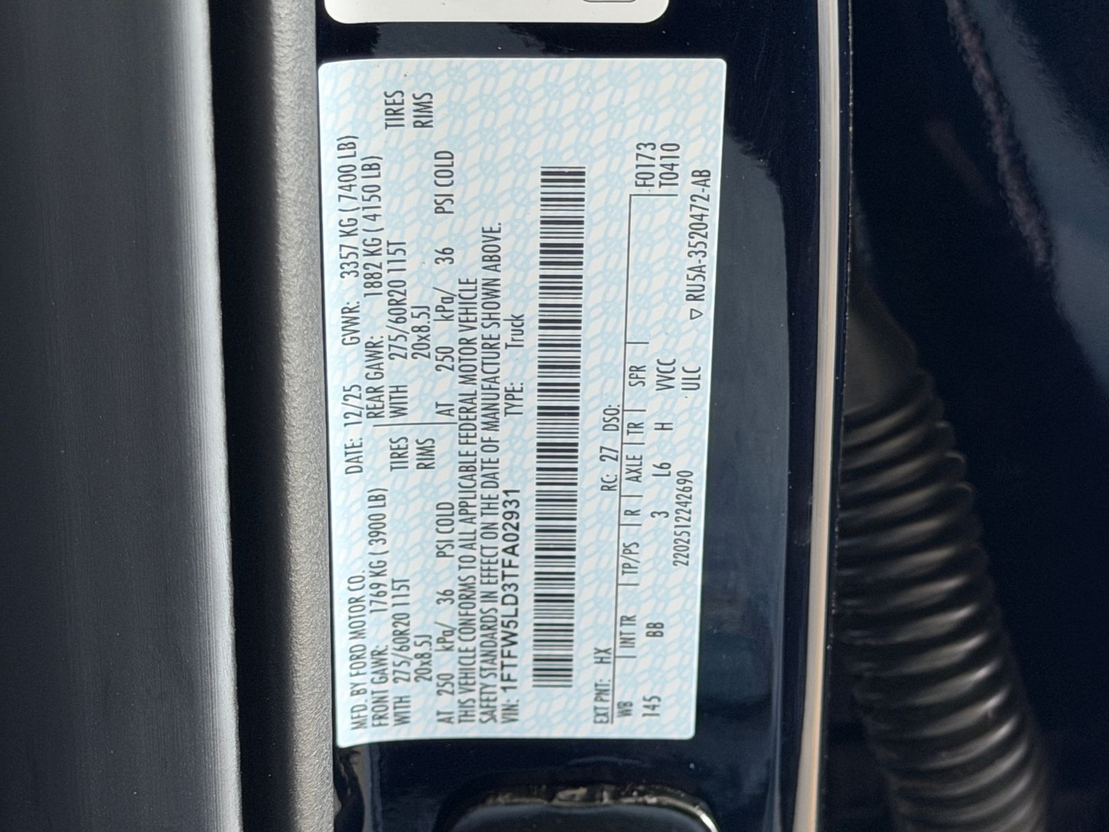 New 2026 Antimatter Blue Metallic Ford Lariat image 38