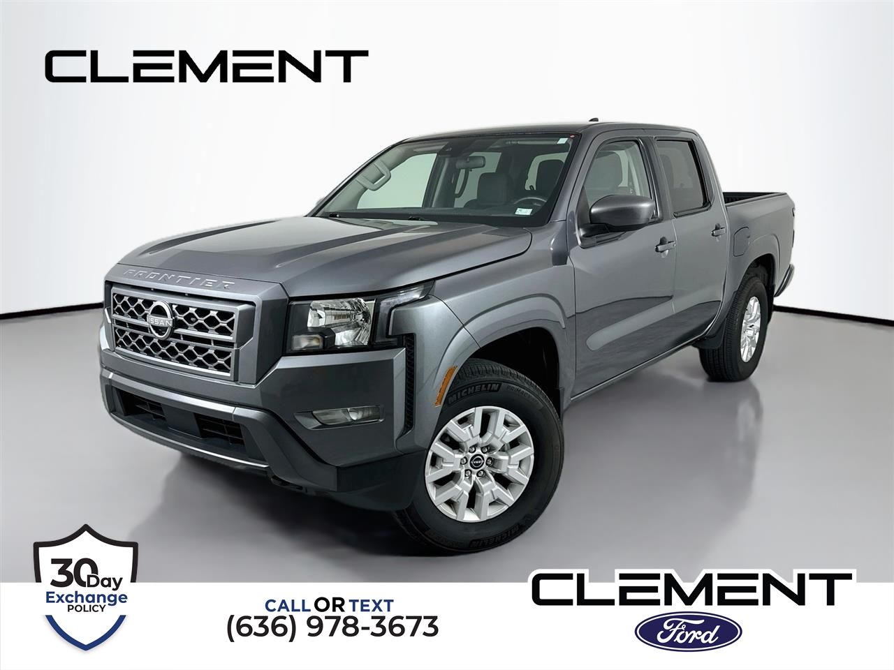 Gray (Gun Metallic) 2024 Nissan Frontier Pickup Truck Four-Wheel Drive 9-Speed Automatic Overdrive