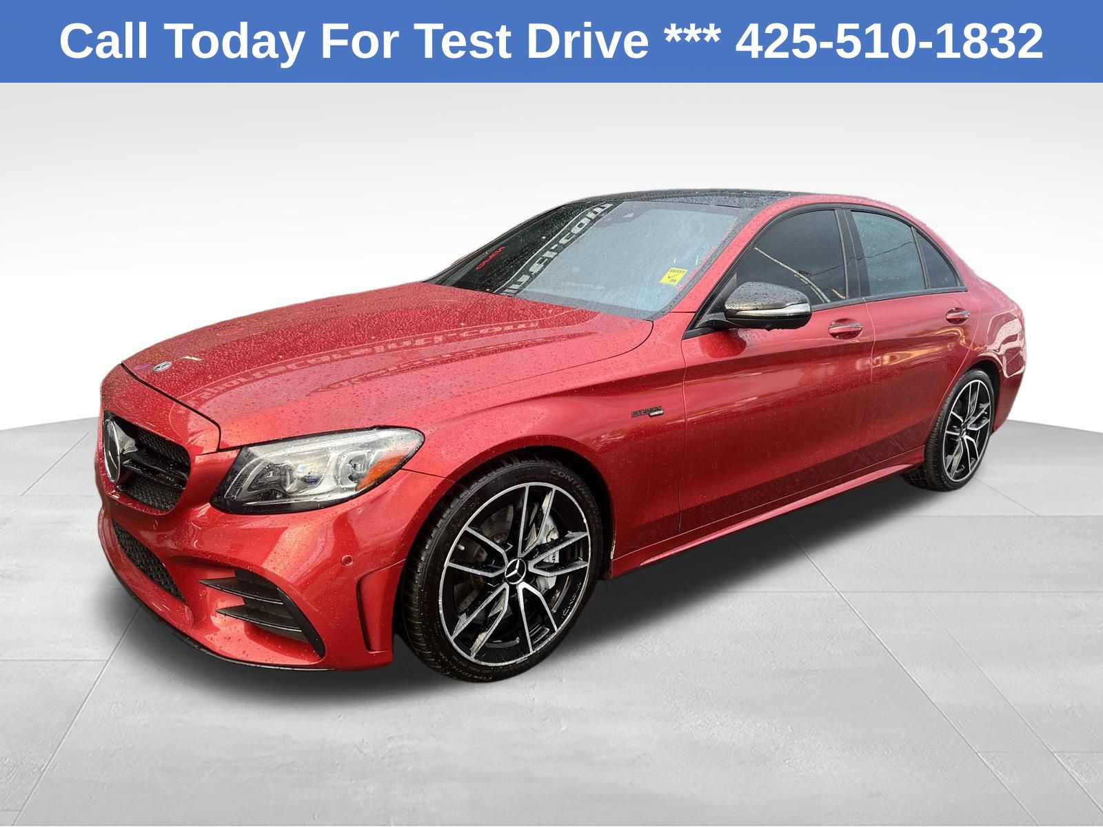 Red 2019 Mercedes-Benz C-Class Sedan All-Wheel Drive 9-Speed Automatic
