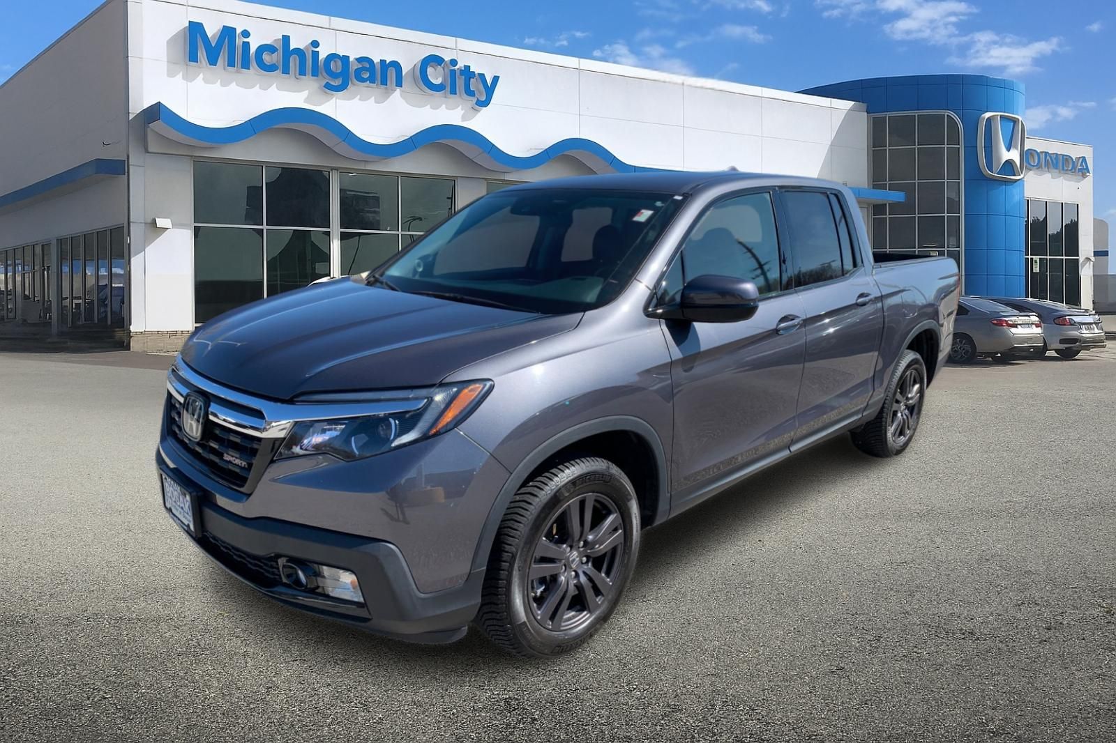 Gray (Modern Steel Metallic) 2020 Honda Ridgeline Sport AWD Pickup Truck All-Wheel Drive 9-Speed Automatic