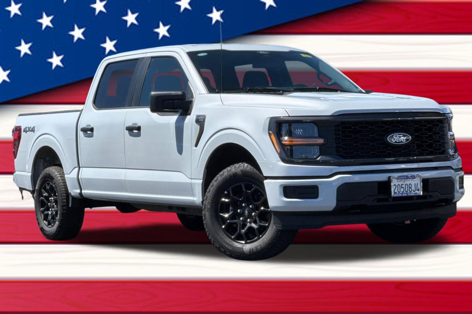 White Metallic 2025 Ford F-150 STX SuperCrew 4WD Pickup Truck Four-Wheel Drive Automatic