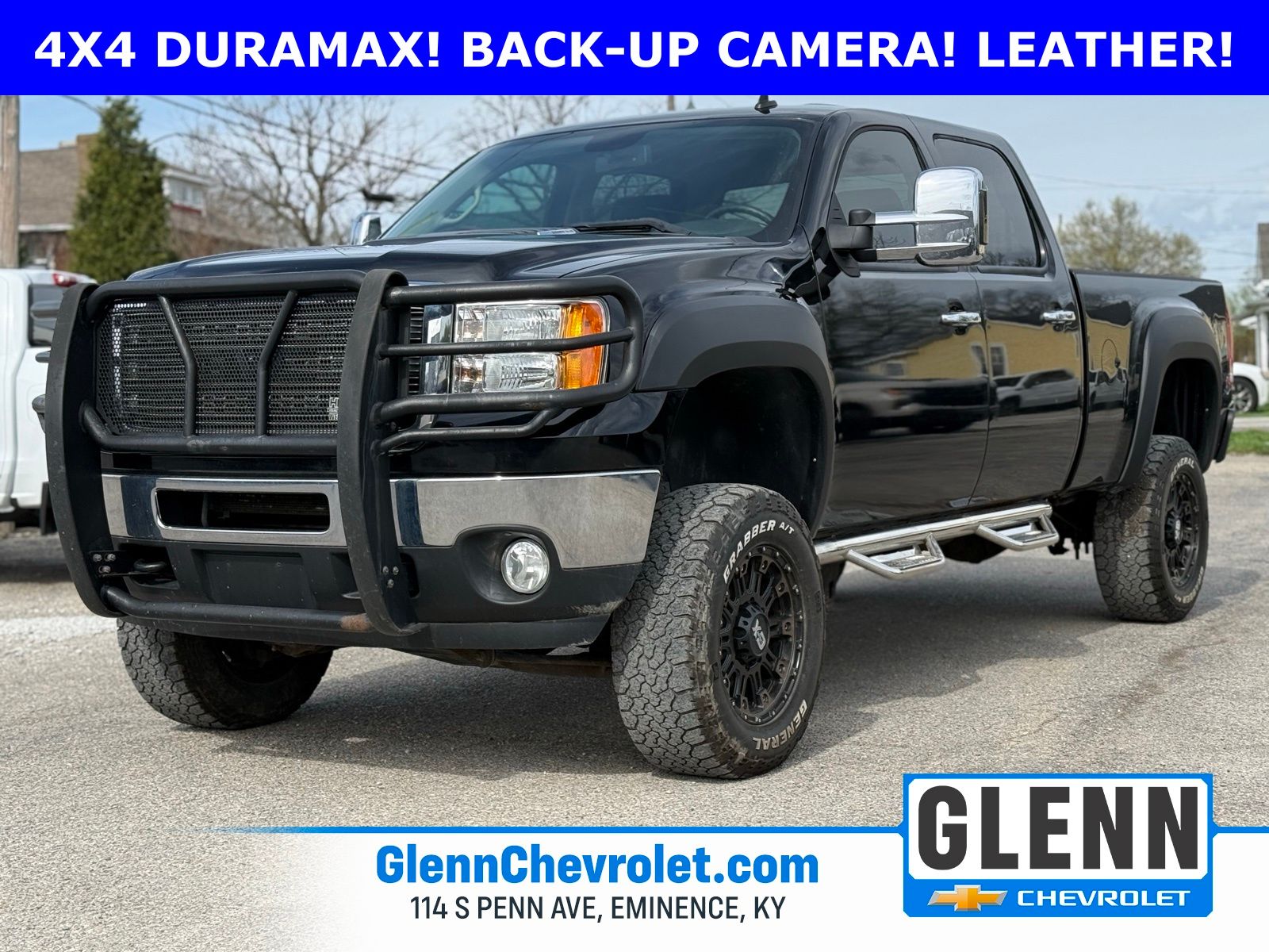 Onyx Black 2013 GMC Sierra 2500HD SLE Crew Cab SB 4WD Pickup Truck Four-Wheel Drive 6-Speed Automatic