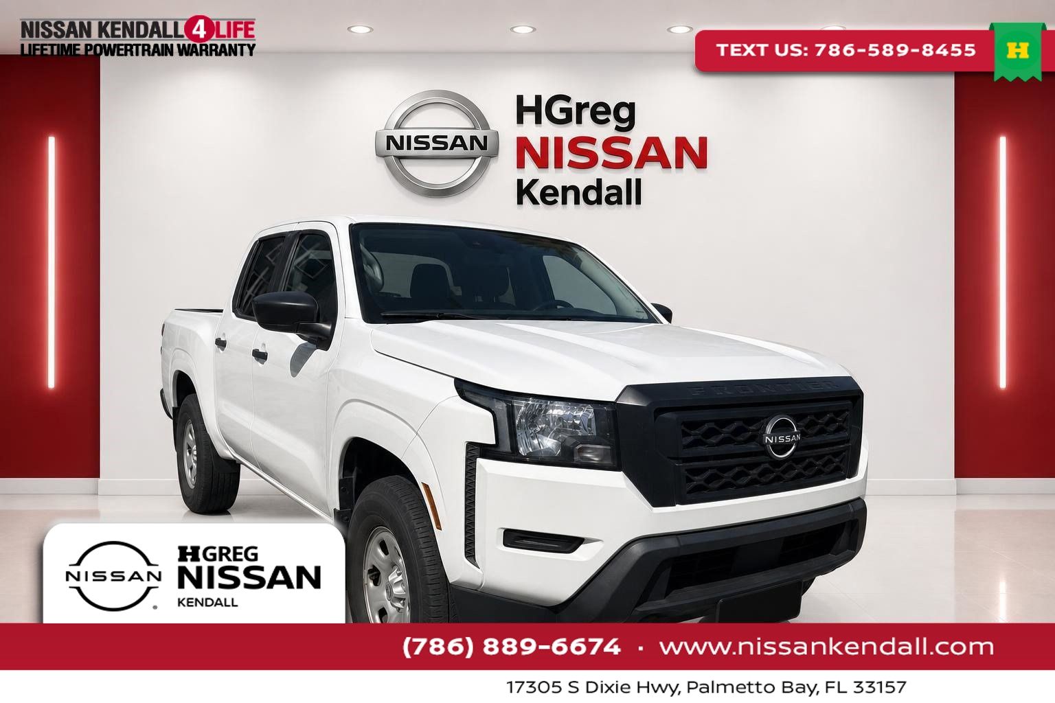 Glacier White 2022 Nissan Frontier Pickup Truck 4X2 9-Speed Automatic