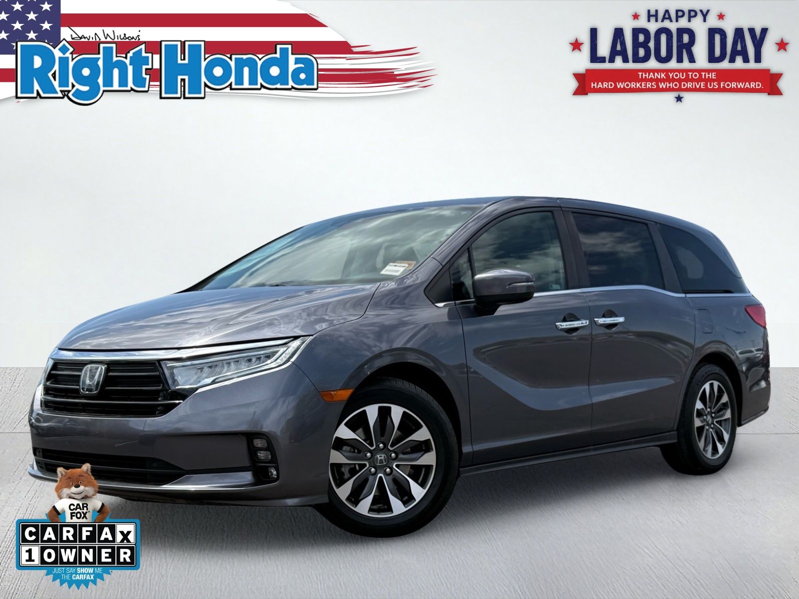 Gray 2024 Honda Odyssey Minivan Front-Wheel Drive Automatic